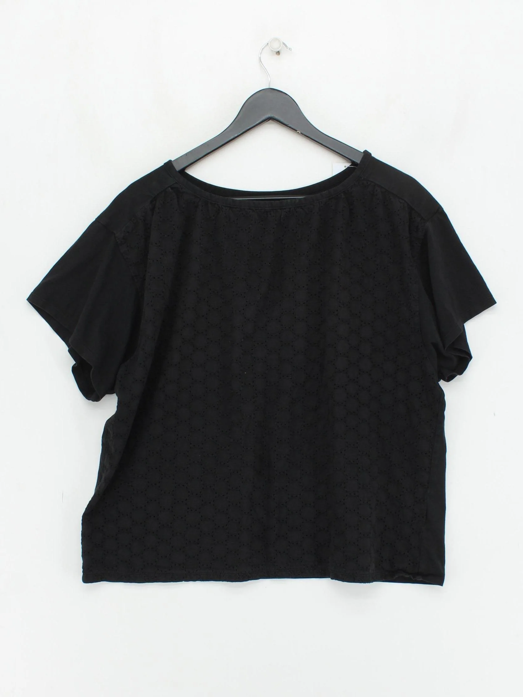 Uniqlo Women's T-Shirt M Black 100% Cotton Short Sleeve Round Neck Basic - Image 2