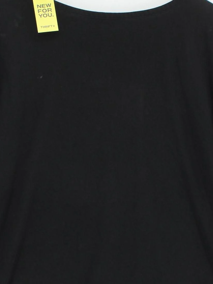 Uniqlo Women's T-Shirt M Black 100% Cotton Short Sleeve Round Neck Basic - Image 3