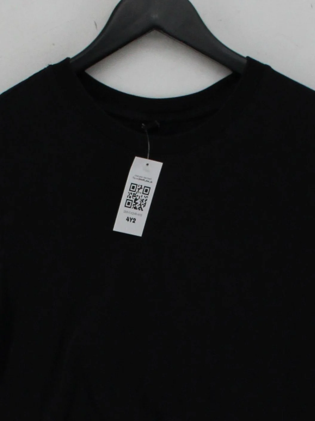 Uniqlo Women's T-Shirt M Black 100% Other Short Sleeve Mock Neck Basic - Image 3