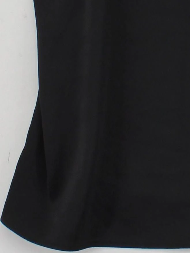 Uniqlo Women's T-Shirt M Black Polyester with Elastane Camisole - Image 4