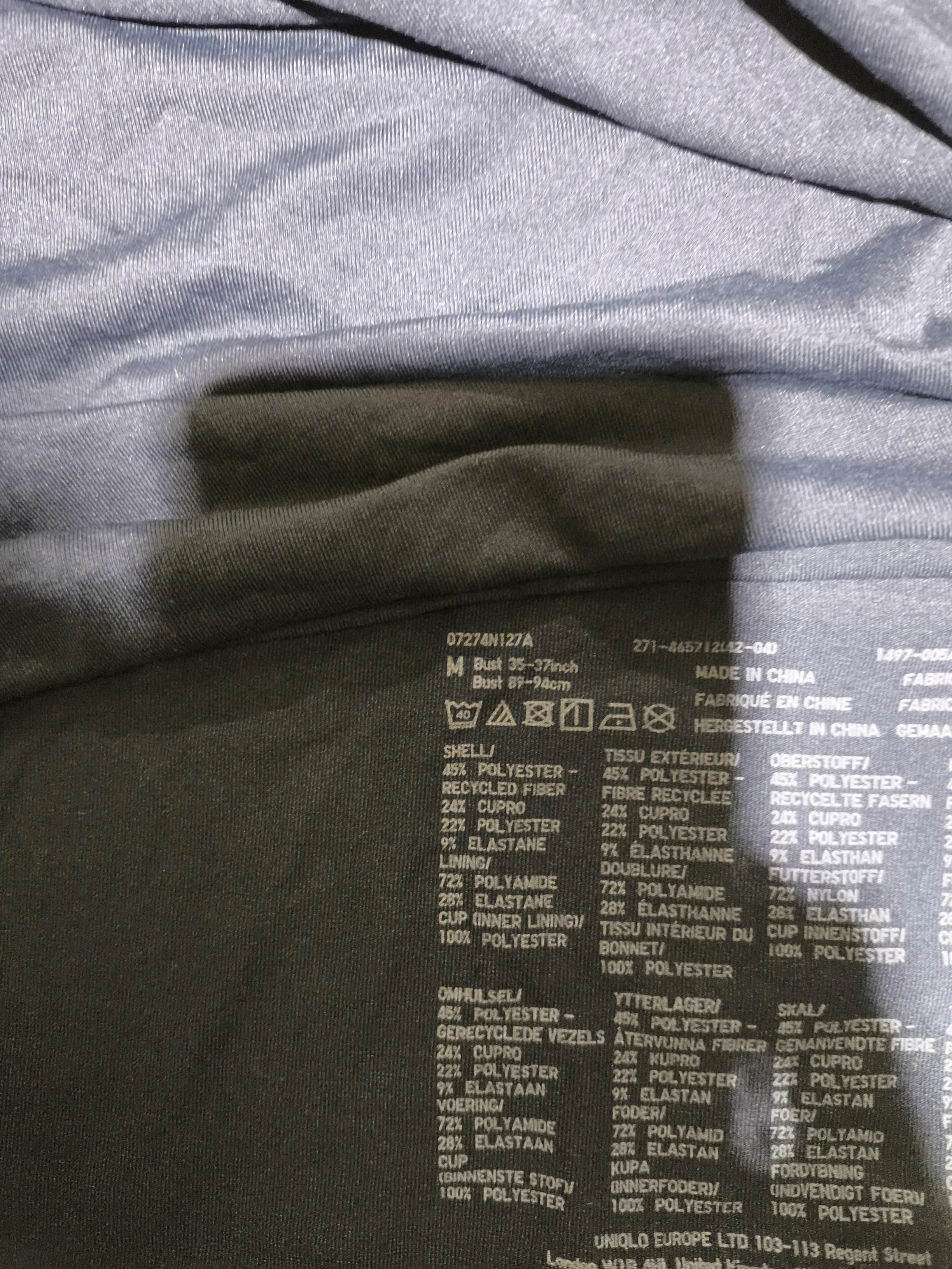 Uniqlo Women's T-Shirt M Blue Polyester - Image 6