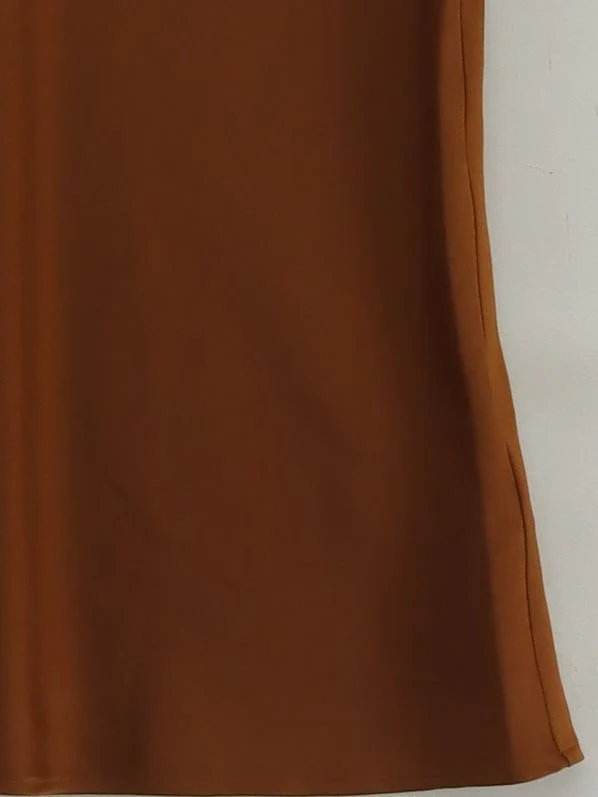 Uniqlo Women's T-Shirt M Brown Polyester with Elastane Basic - Image 4