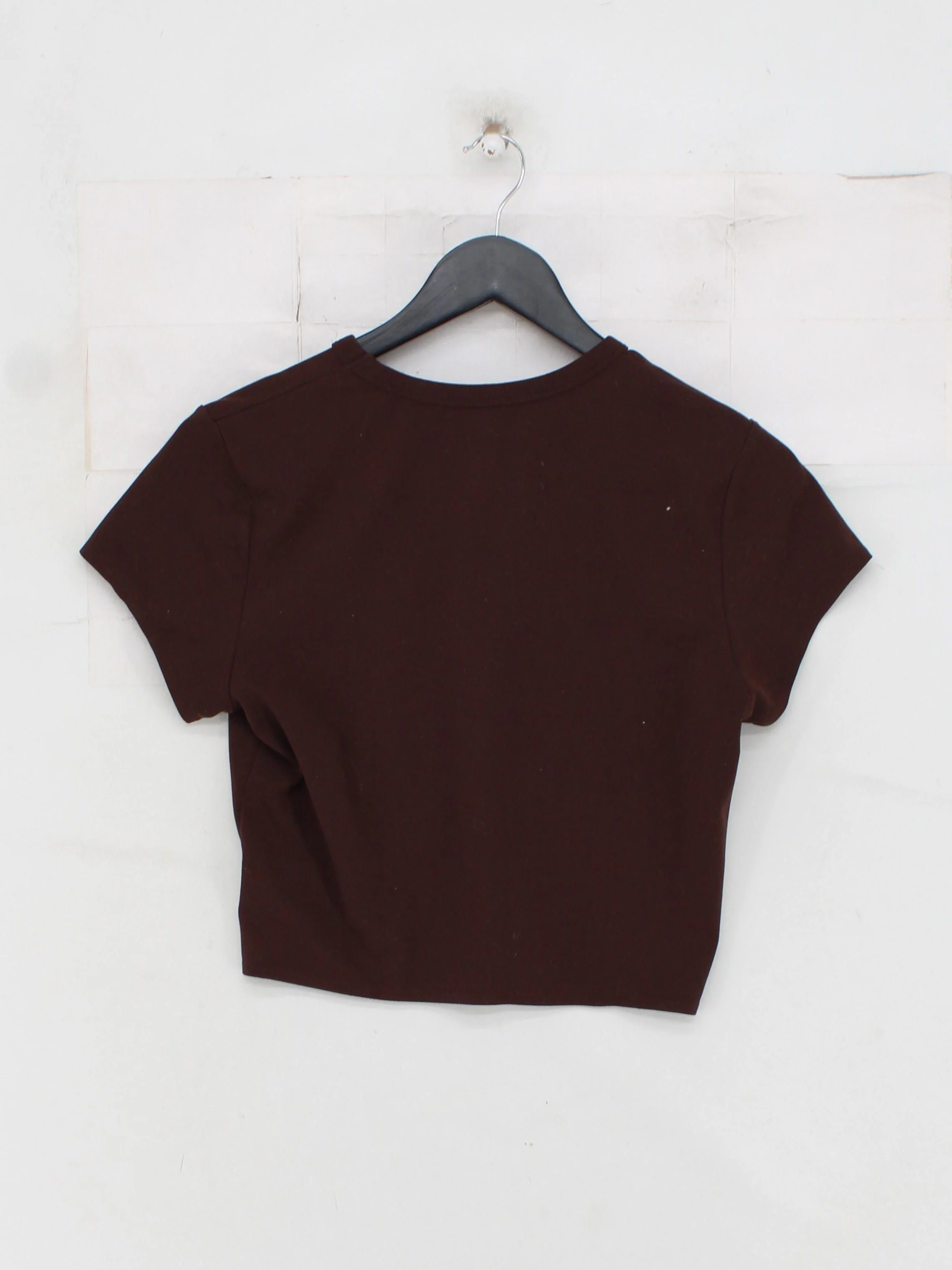 Uniqlo Women's T-Shirt M Brown Polyester with Elastane Basic - Image 2