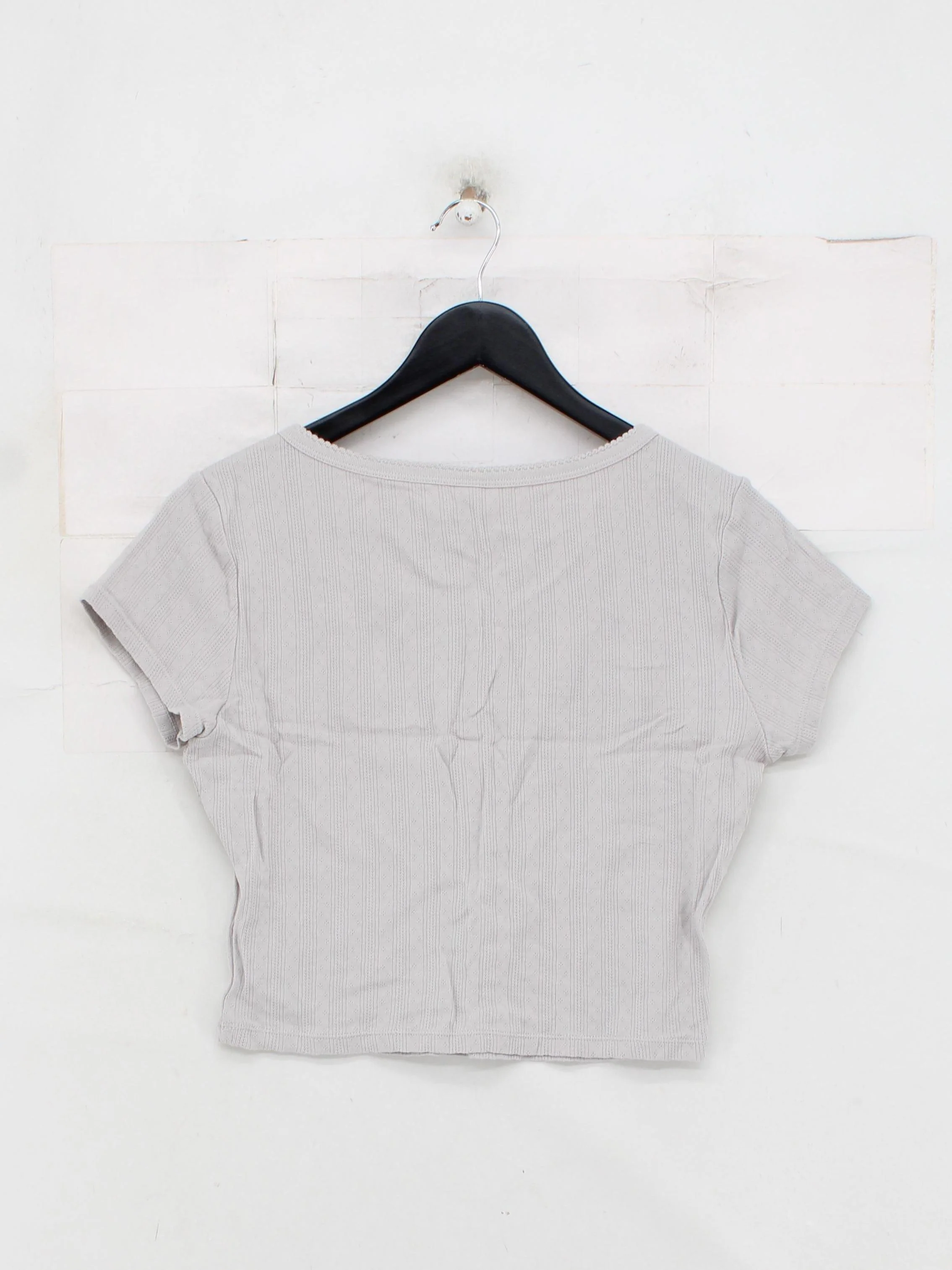 Uniqlo Women's T-Shirt M Grey Cotton with Polyester Basic - Image 2
