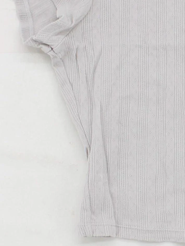 Uniqlo Women's T-Shirt M Grey Cotton with Polyester Basic - Image 4