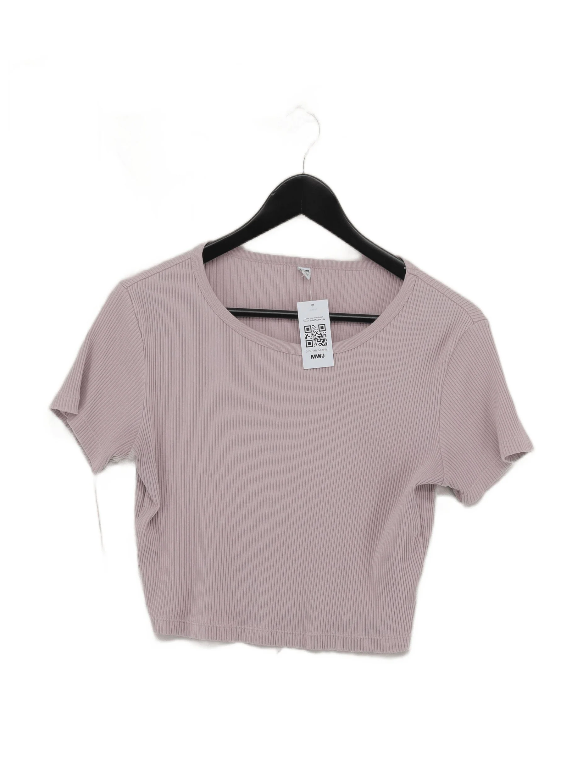 Uniqlo Women's T-Shirt M Purple 100% Cotton Short Sleeve Round Neck Basic
