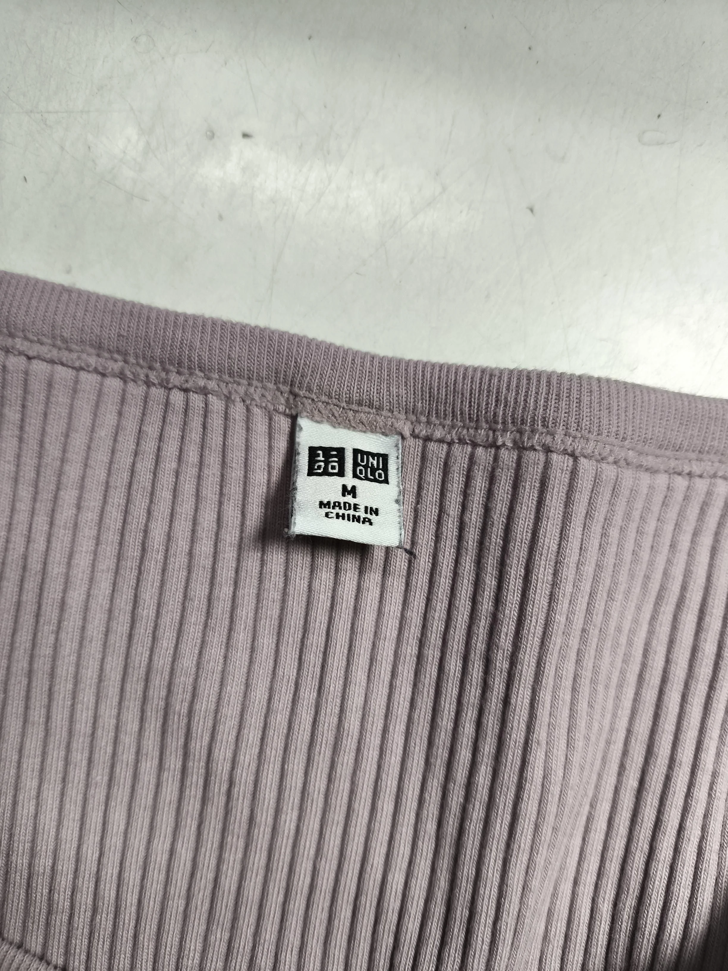 Uniqlo Women's T-Shirt M Purple 100% Cotton Short Sleeve Round Neck Basic - Image 5