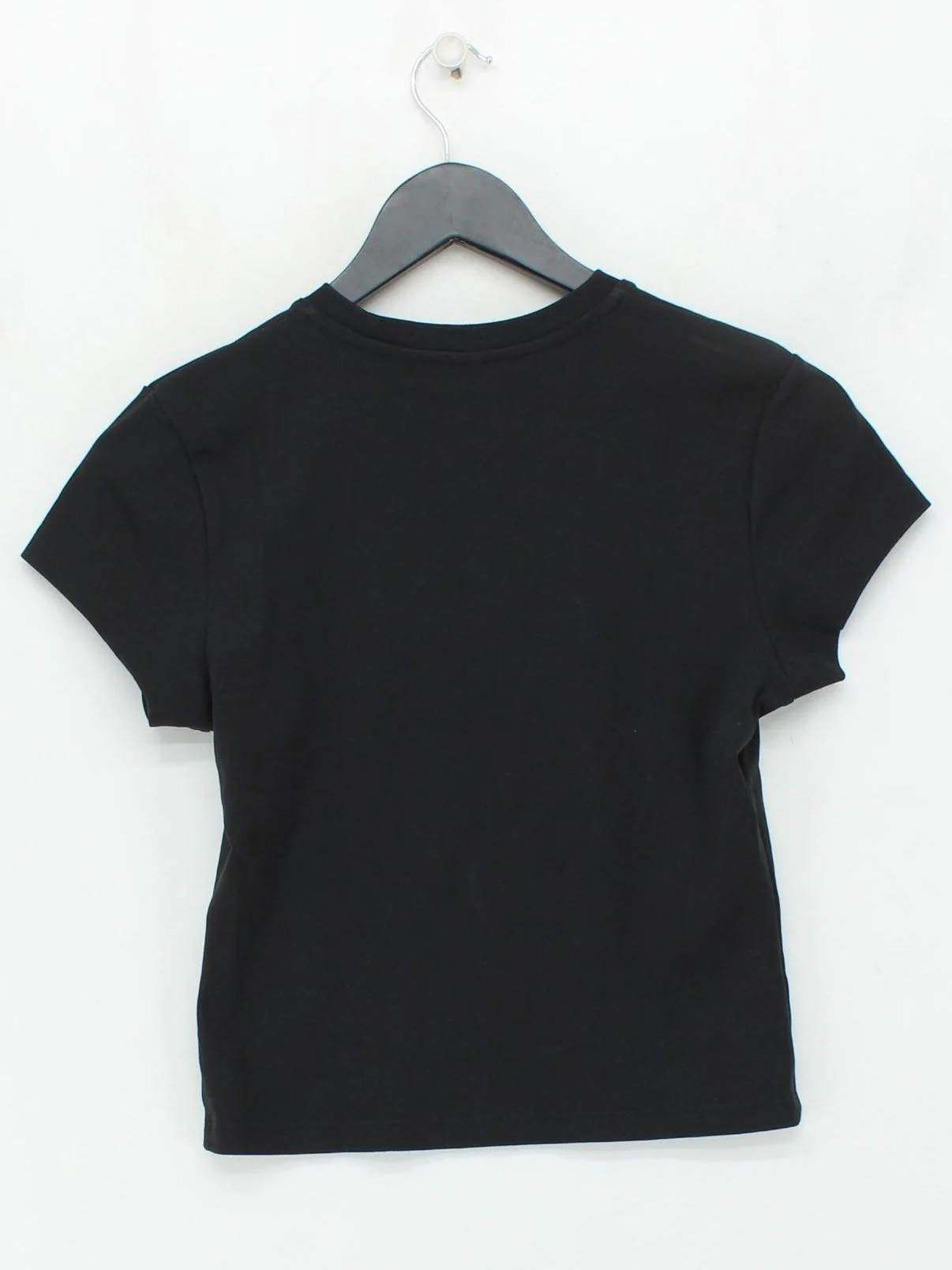 Uniqlo Women's T-Shirt S Black Cotton with Elastane Basic - Image 2
