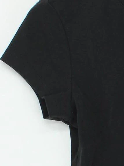 Uniqlo Women's T-Shirt S Black Cotton with Elastane Basic - Image 4