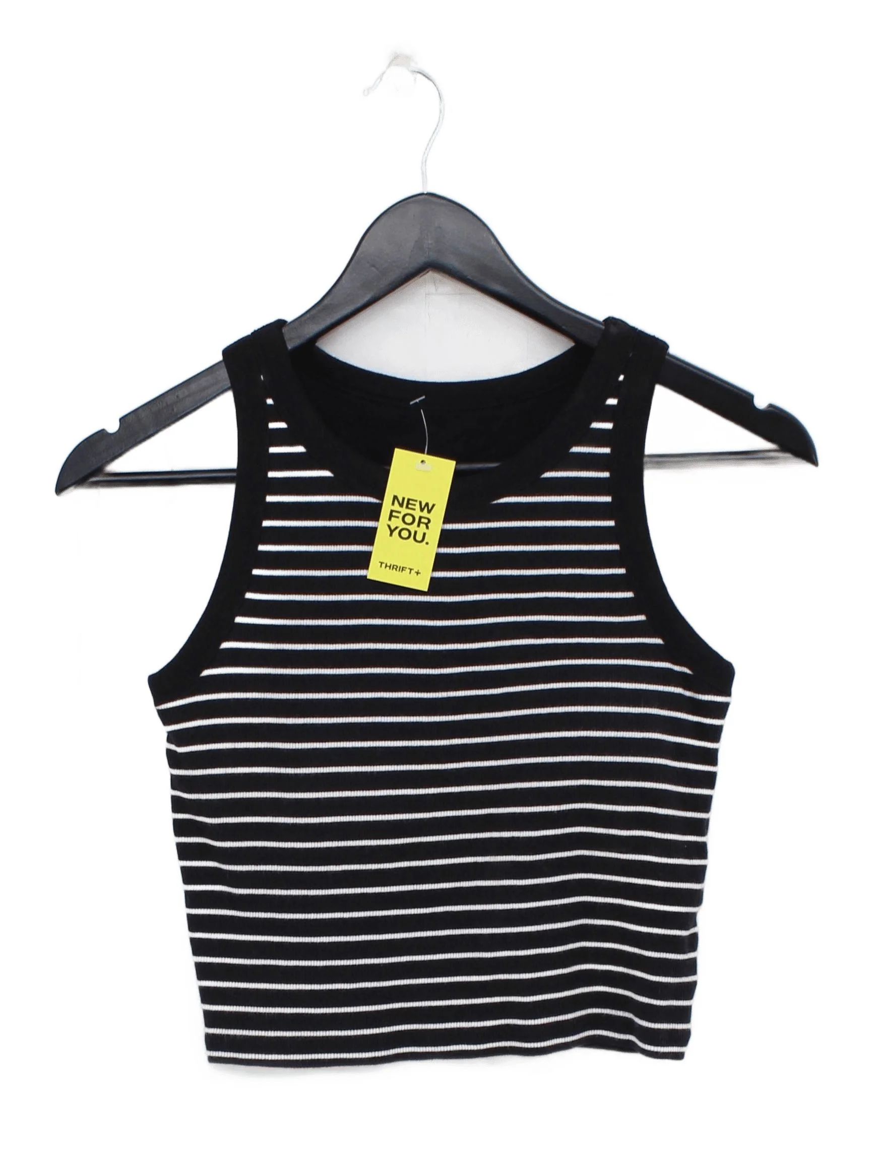 Uniqlo Women's T-Shirt S Black Cotton with Elastane, Polyester Basic