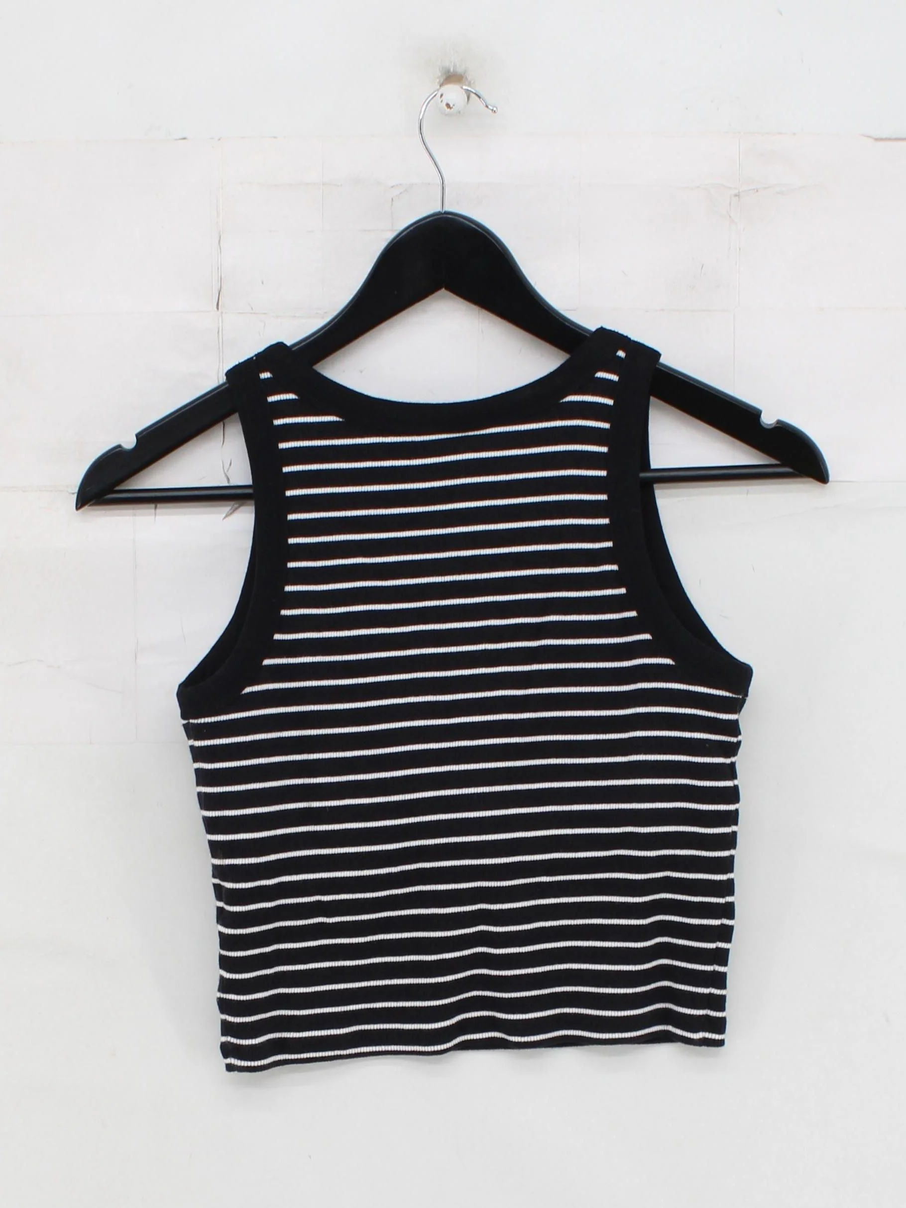 Uniqlo Women's T-Shirt S Black Cotton with Elastane, Polyester Basic - Image 2