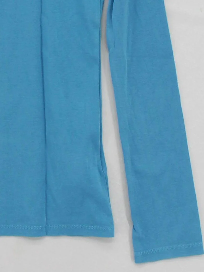 Uniqlo Women's T-Shirt S Blue Cotton with Elastane Short Sleeve Round Neck Basic - Image 4