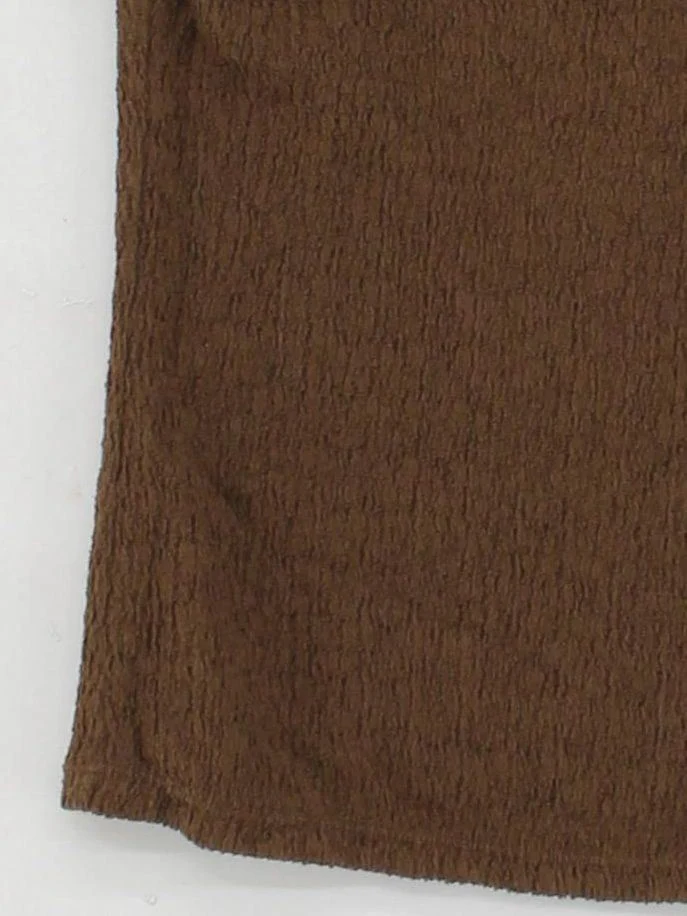Uniqlo Women's T-Shirt S Brown 100% Other Sleeveless Round Neck Basic - Image 4