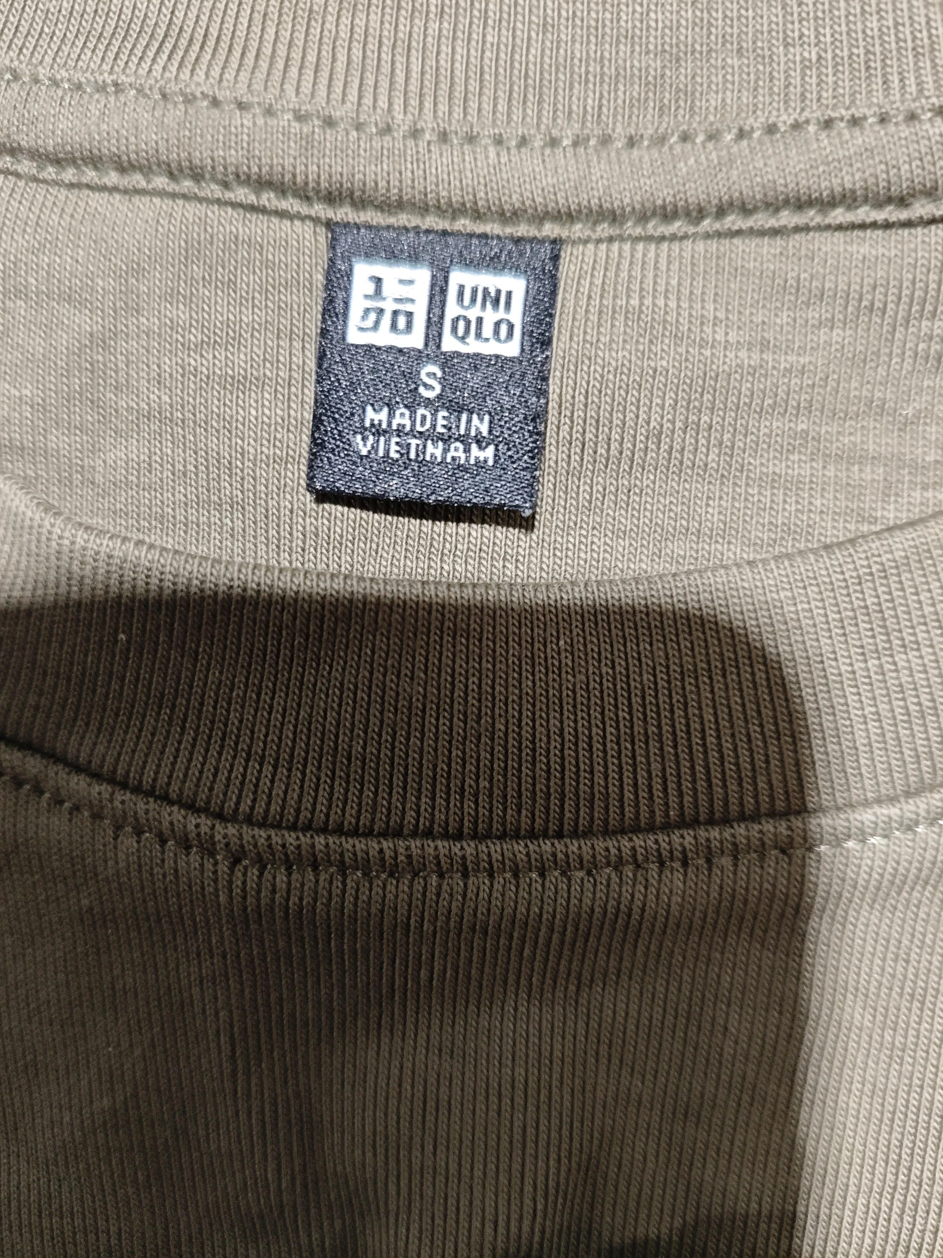 Uniqlo Women's T-Shirt S Green Cotton with Elastane Basic - Image 6