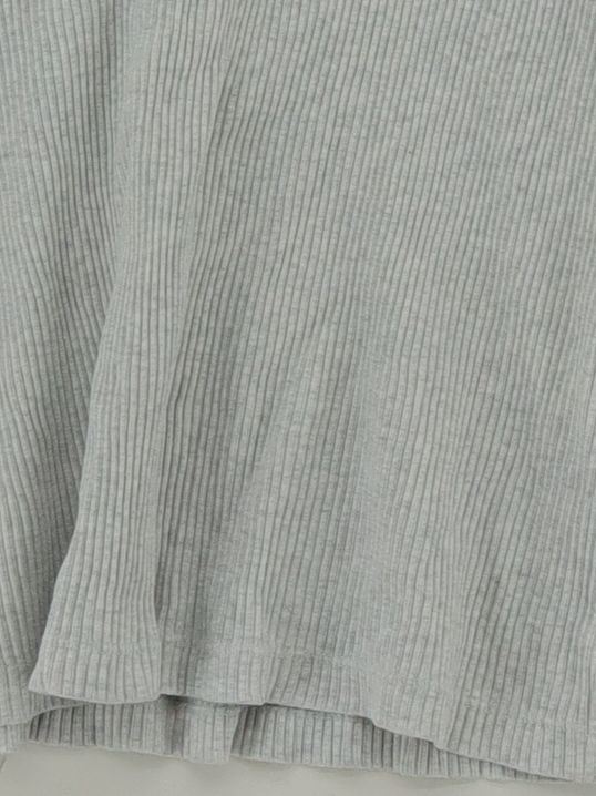 Uniqlo Women's T-Shirt S Grey Cotton with Elastane, Polyester Basic - Image 4