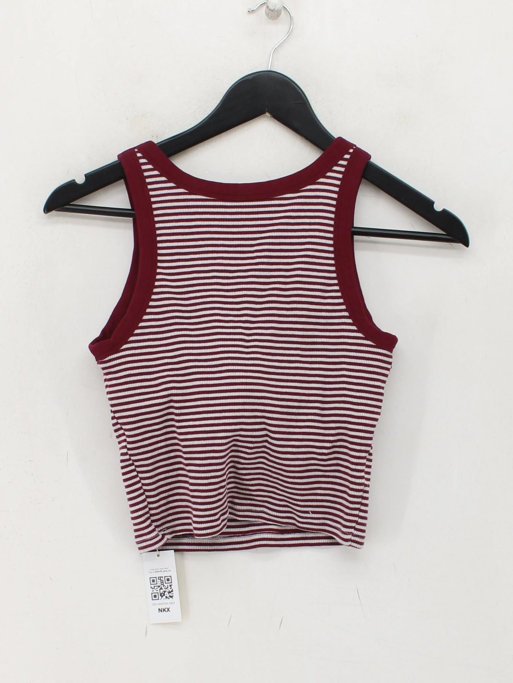 Uniqlo Women's T-Shirt S Red Cotton with Elastane, Polyester Basic - Image 2