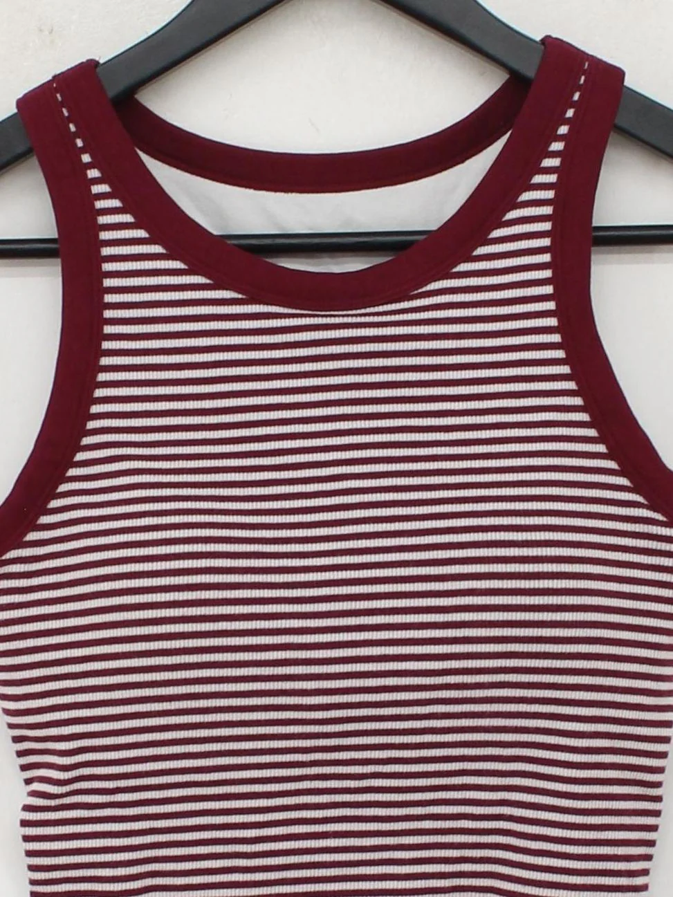Uniqlo Women's T-Shirt S Red Cotton with Elastane, Polyester Basic - Image 3