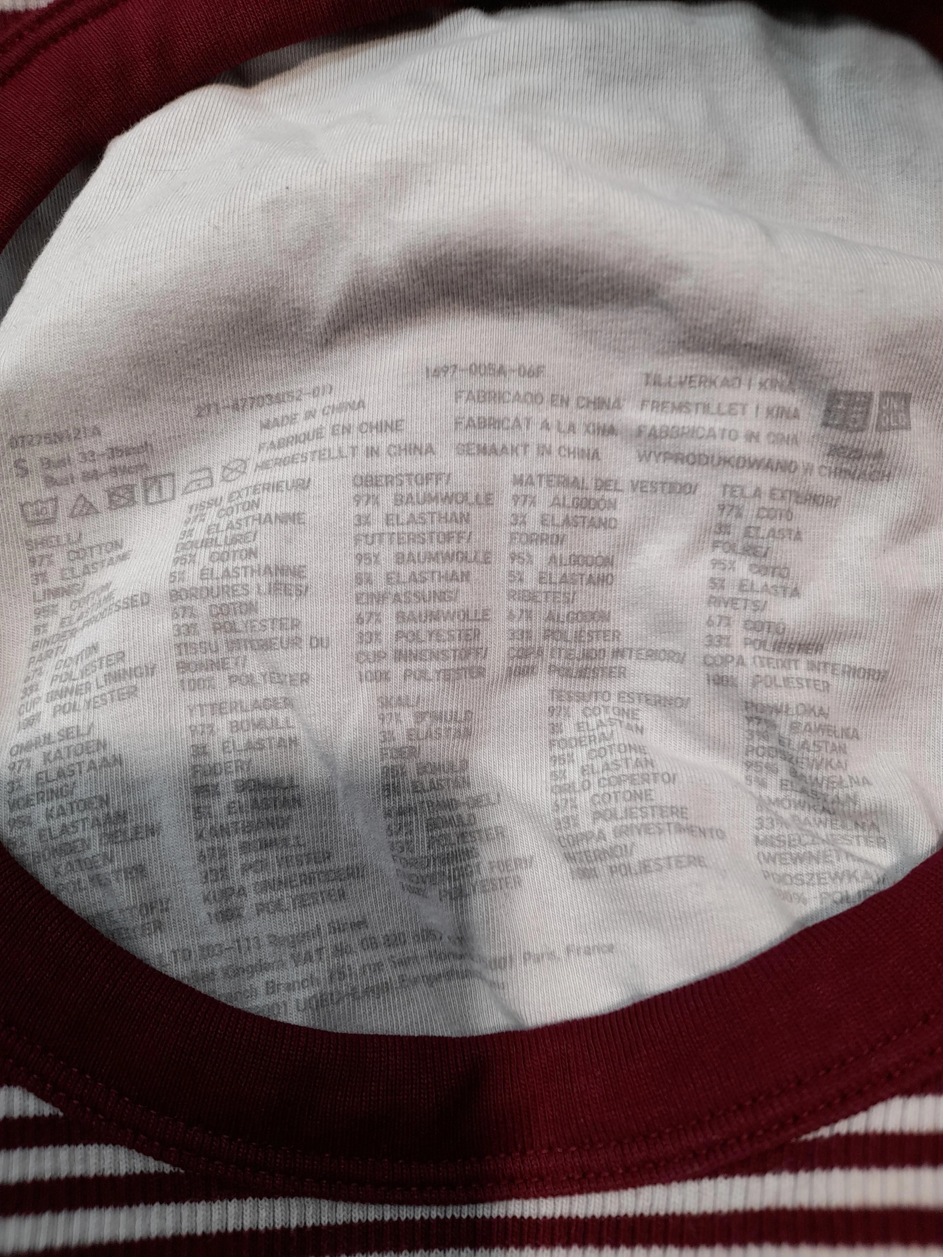 Uniqlo Women's T-Shirt S Red Cotton with Elastane, Polyester Basic - Image 6