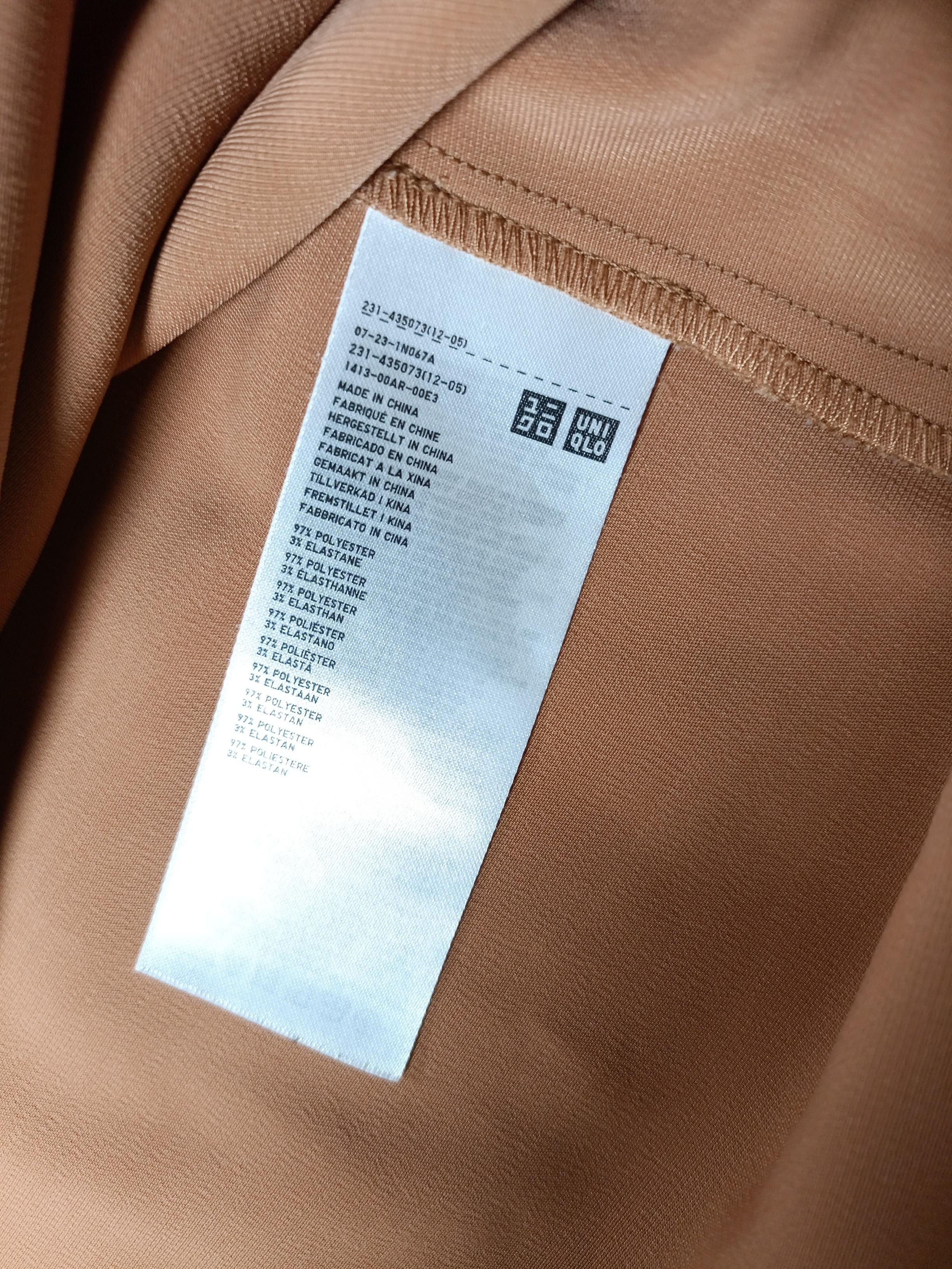 Uniqlo Women's T-Shirt S Tan Polyester with Elastane Sleeveless V-Neck Camisole - Image 6