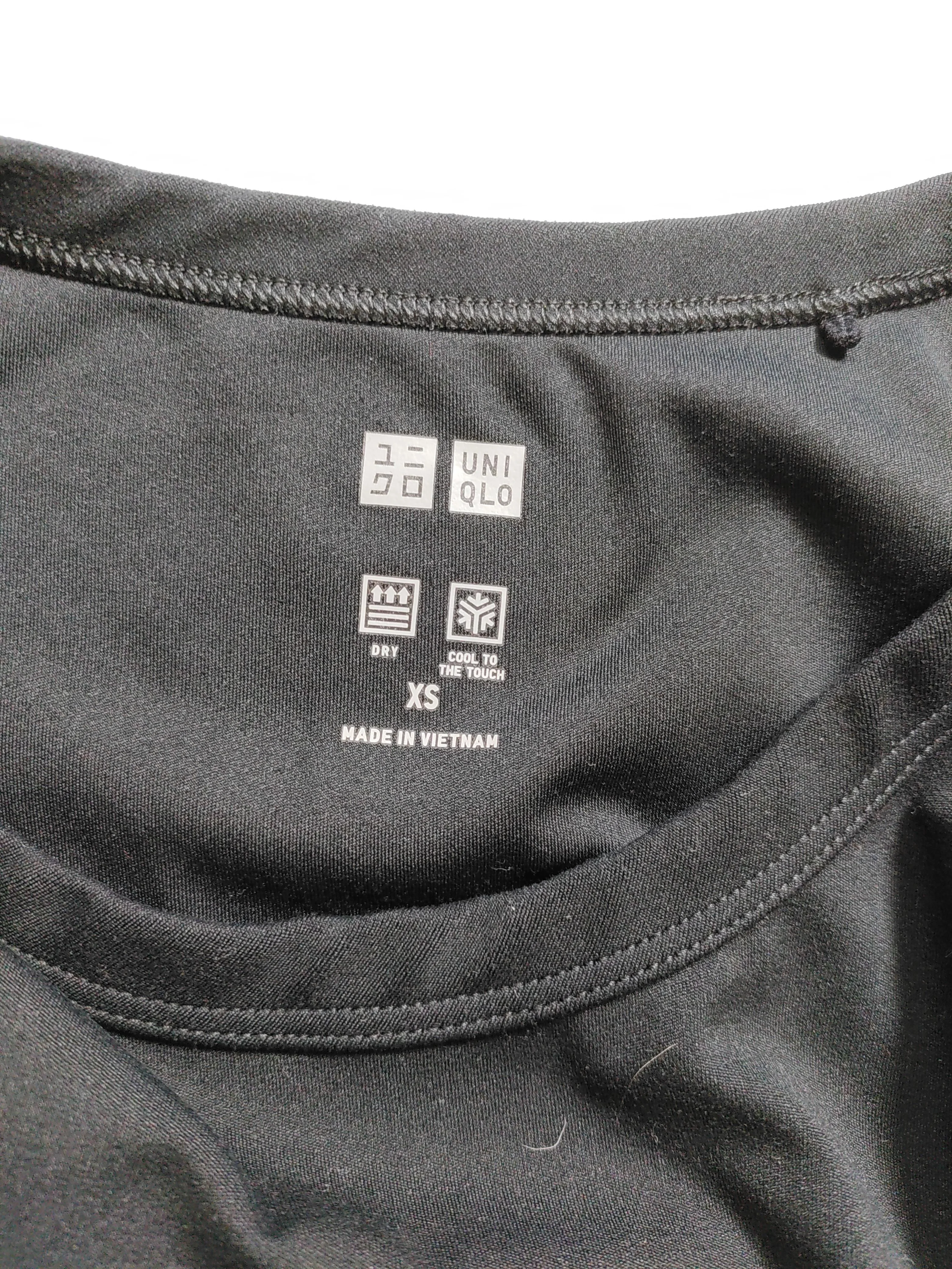 Uniqlo Women's T-Shirt XS Black 100% Other Short Sleeve Round Neck Basic - Image 5