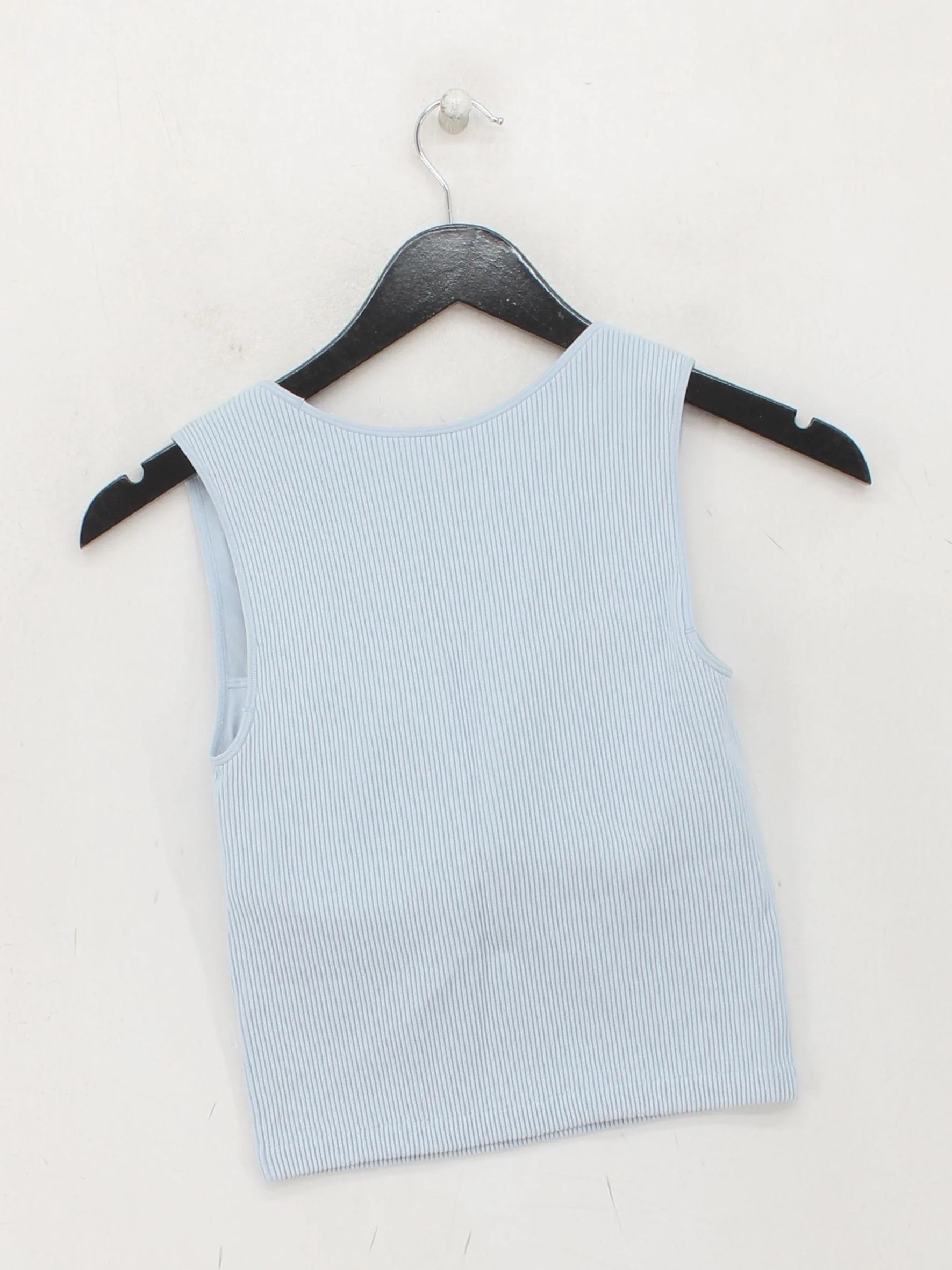 Uniqlo Women's T-Shirt XS Blue Polyamide with Elastane Basic - Image 2