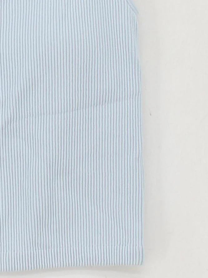 Uniqlo Women's T-Shirt XS Blue Polyamide with Elastane Basic - Image 4