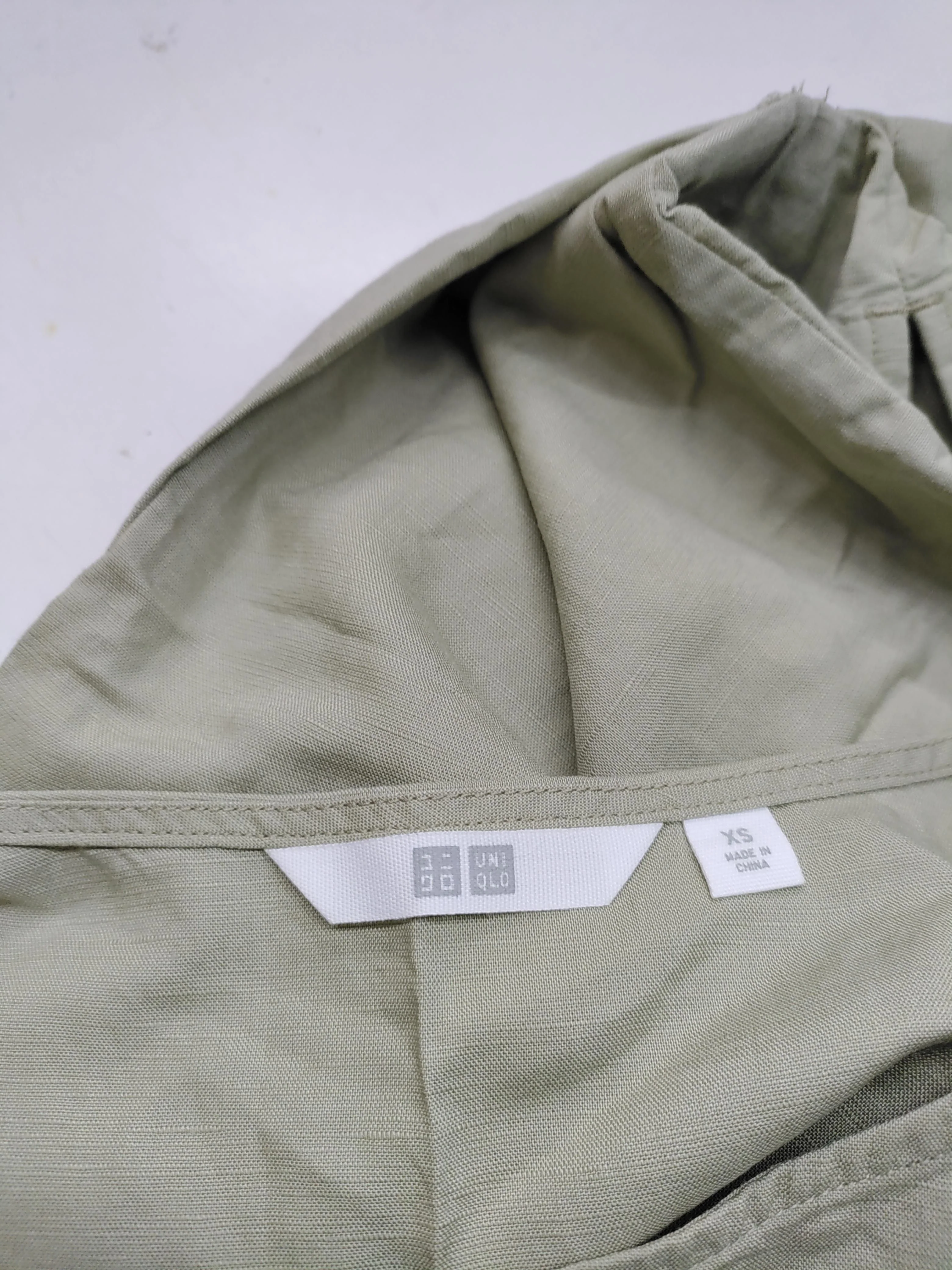 Uniqlo Women's T-Shirt XS Green Viscose with Linen, Cotton Basic - Image 5