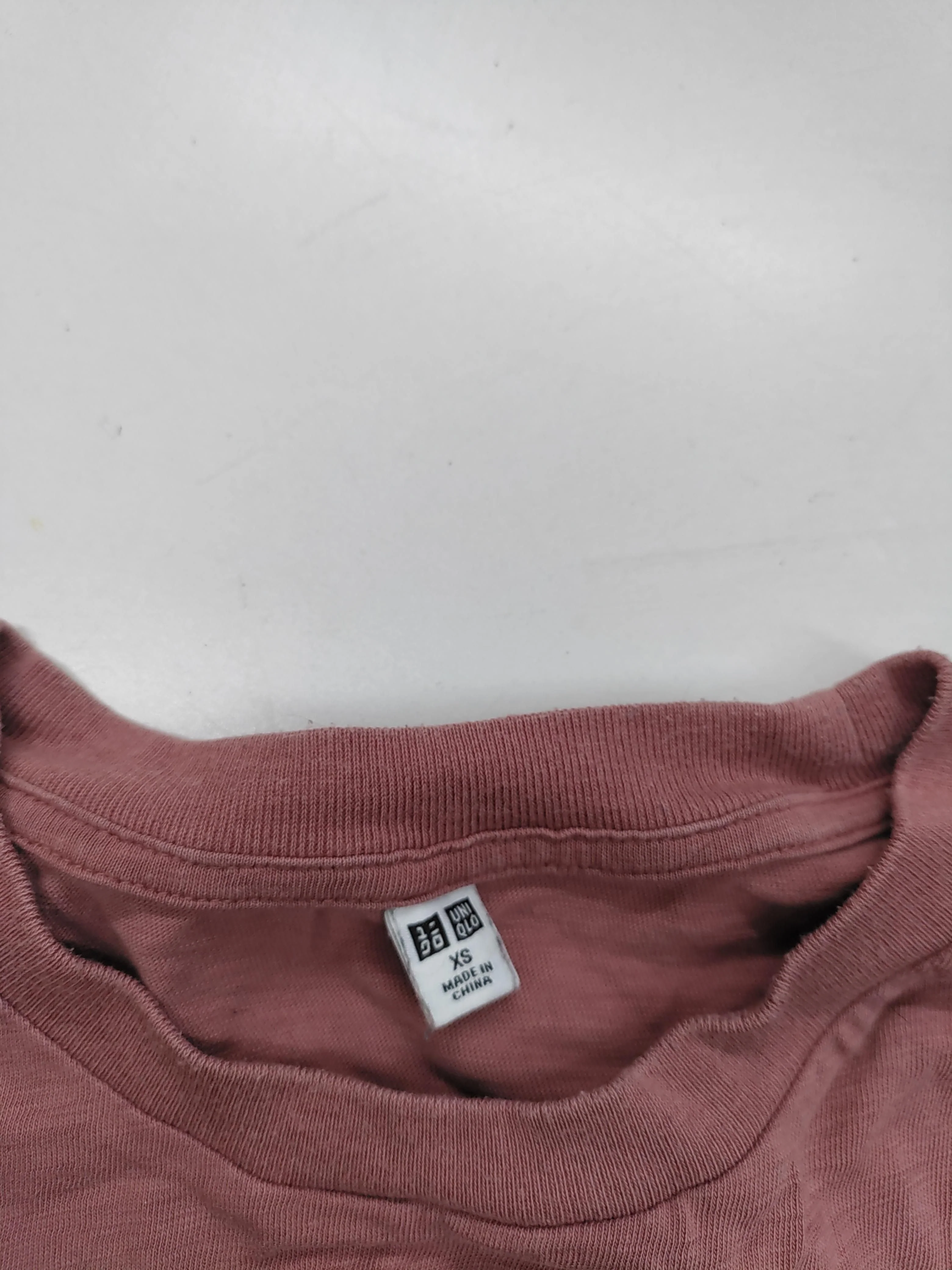 Uniqlo Women's T-Shirt XS Red 100% Cotton Short Sleeve Round Neck Basic - Image 5