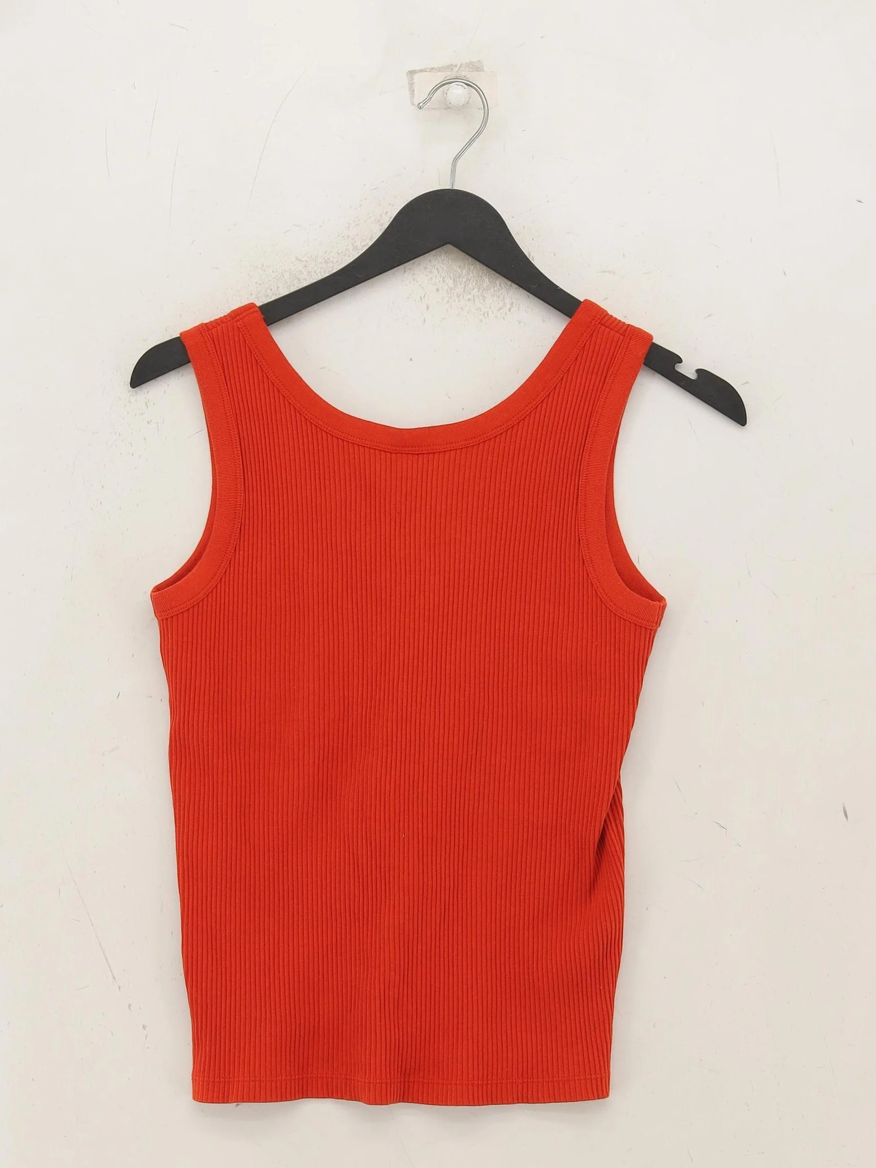 Uniqlo Women's T-Shirt XS Red 100% Other Sleeveless Round Neck Basic - Image 2