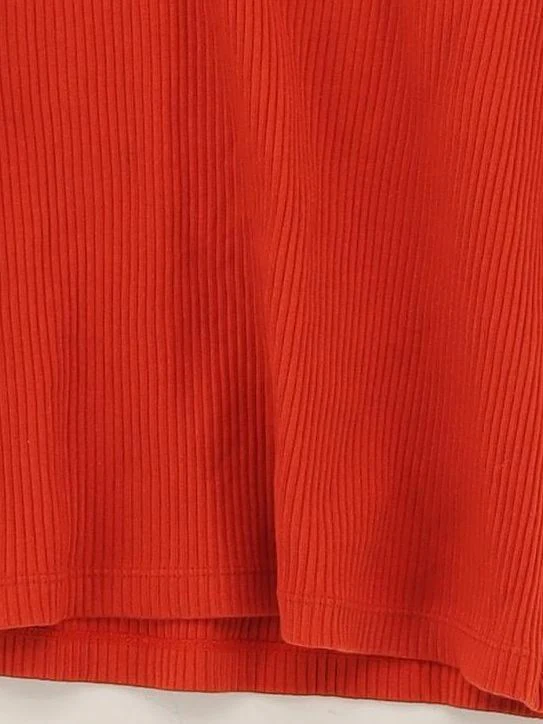 Uniqlo Women's T-Shirt XS Red 100% Other Sleeveless Round Neck Basic - Image 4