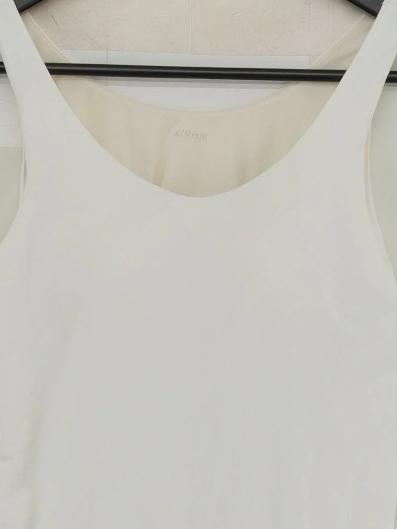 Uniqlo Women's T-Shirt XS White 100% Other Sleeveless Round Neck Basic - Image 3