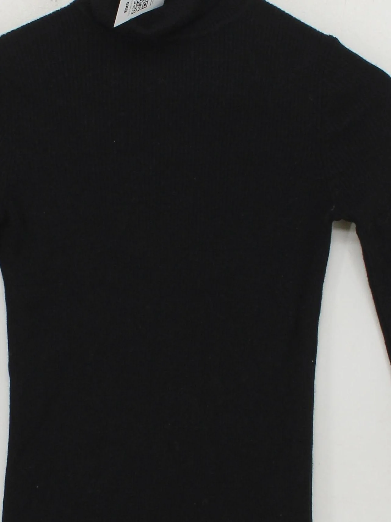 Uniqlo Women's Top S Black 100% Wool Long Sleeve High Neck Basic - Image 3