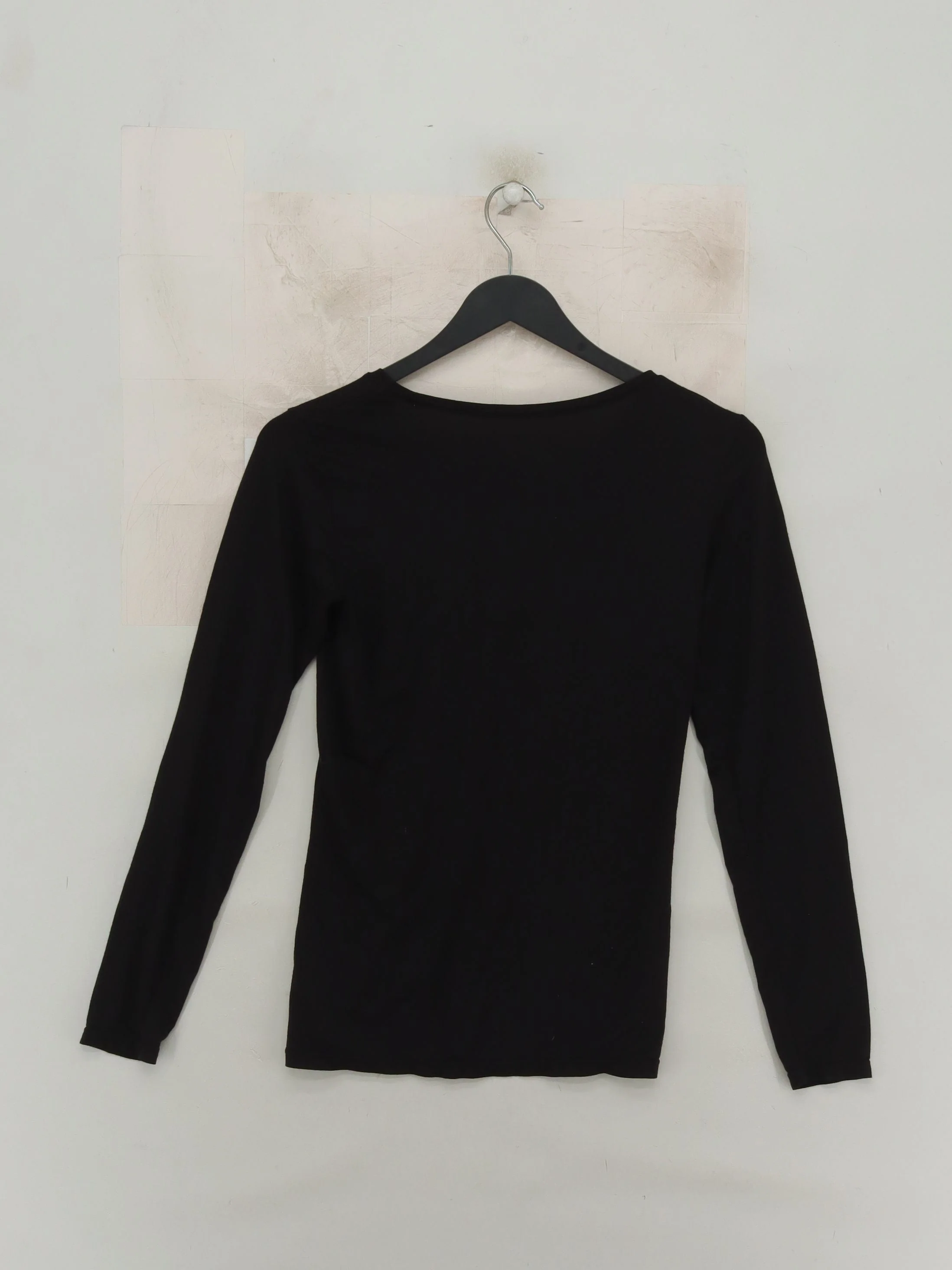 Uniqlo Women's Top S Black Polyester with Acrylic, Viscose, Elastane Basic - Image 2