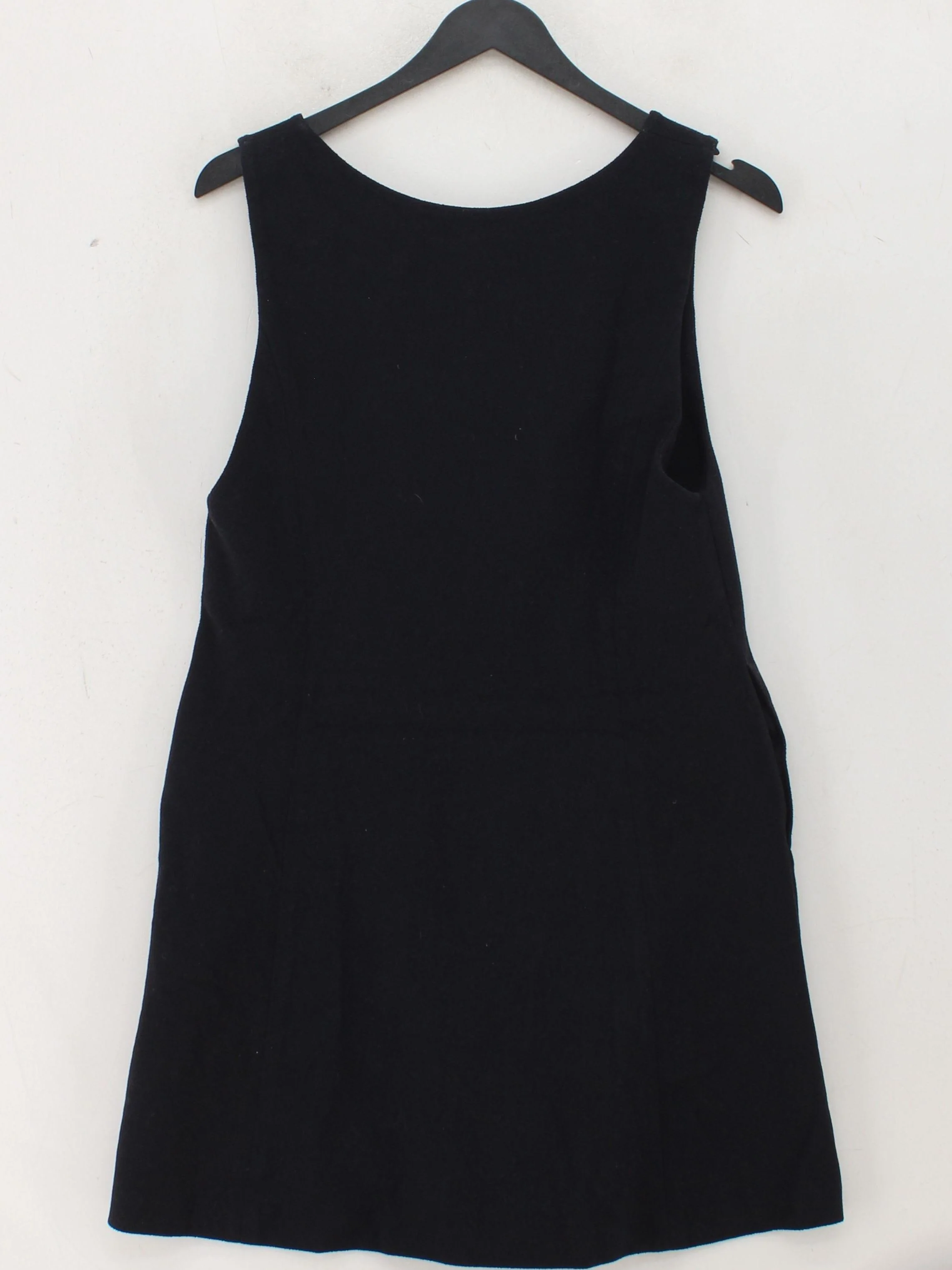 Uniqlo Women's Top S Black Polyester with Cotton Sleeveless Round Neck Basic - Image 2