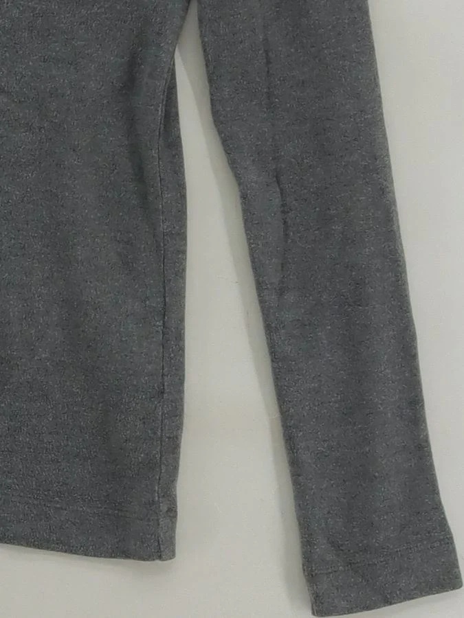 Uniqlo Women's Top S Grey Acrylic with Rayon Long Sleeve High Neck Basic - Image 4