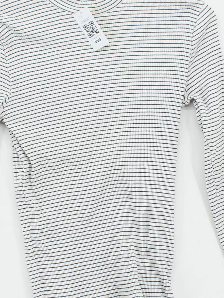 Uniqlo Women's Top S Multi Cotton with Elastane Basic - Image 3