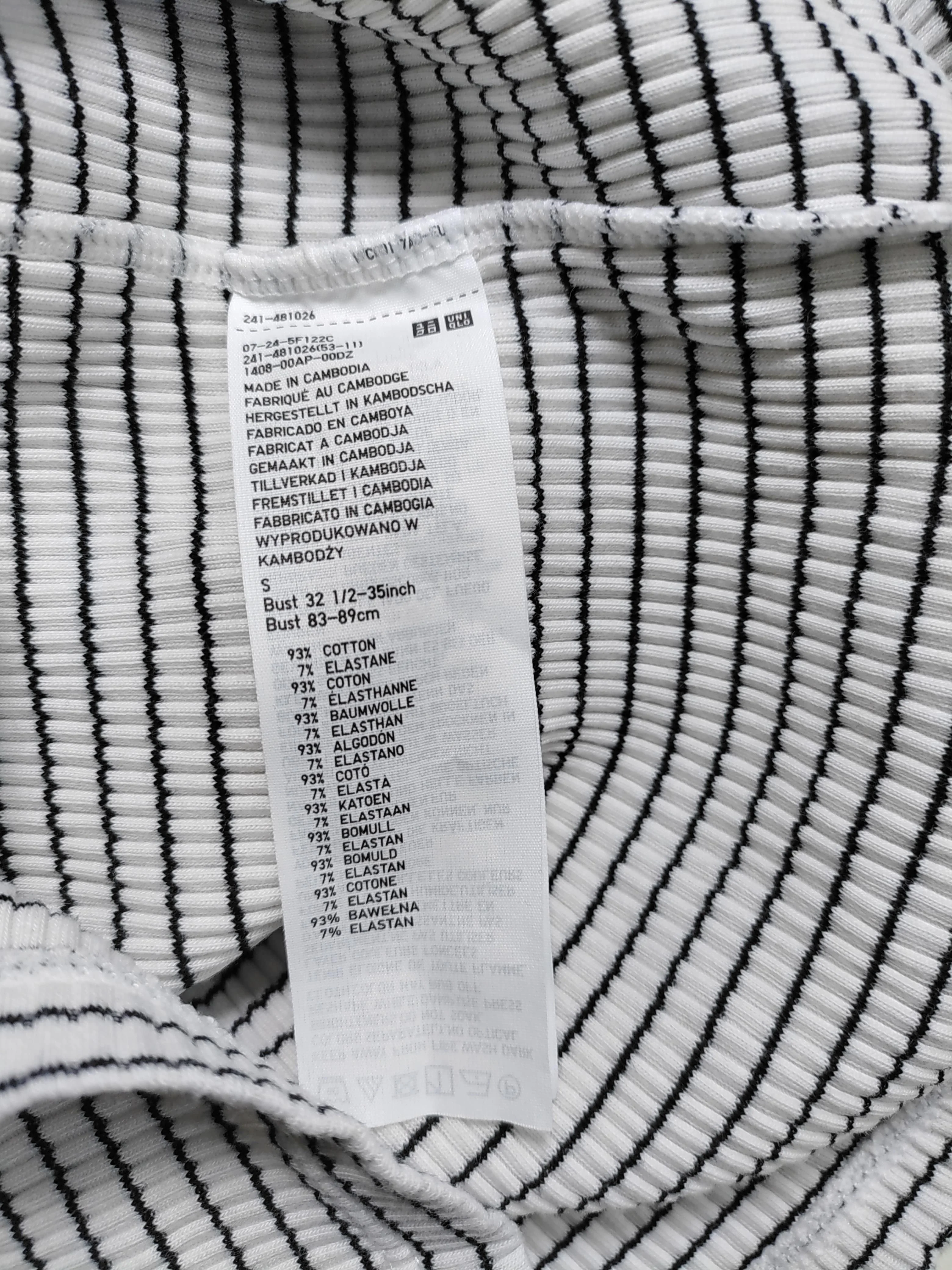 Uniqlo Women's Top S Multi Cotton with Elastane Basic - Image 6