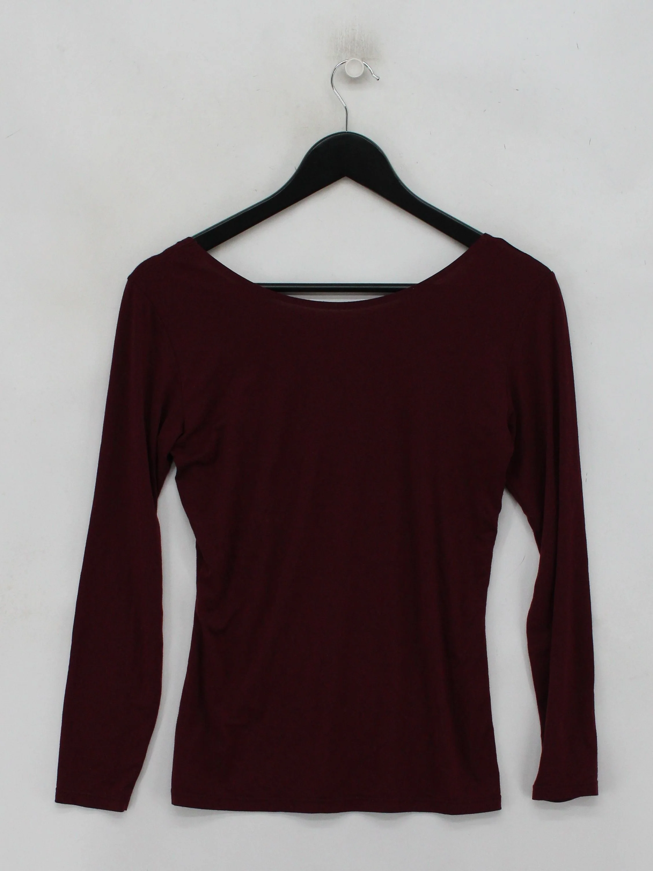 Uniqlo Women's Top S Red Polyester with Acrylic, Viscose, Elastane Basic - Image 2