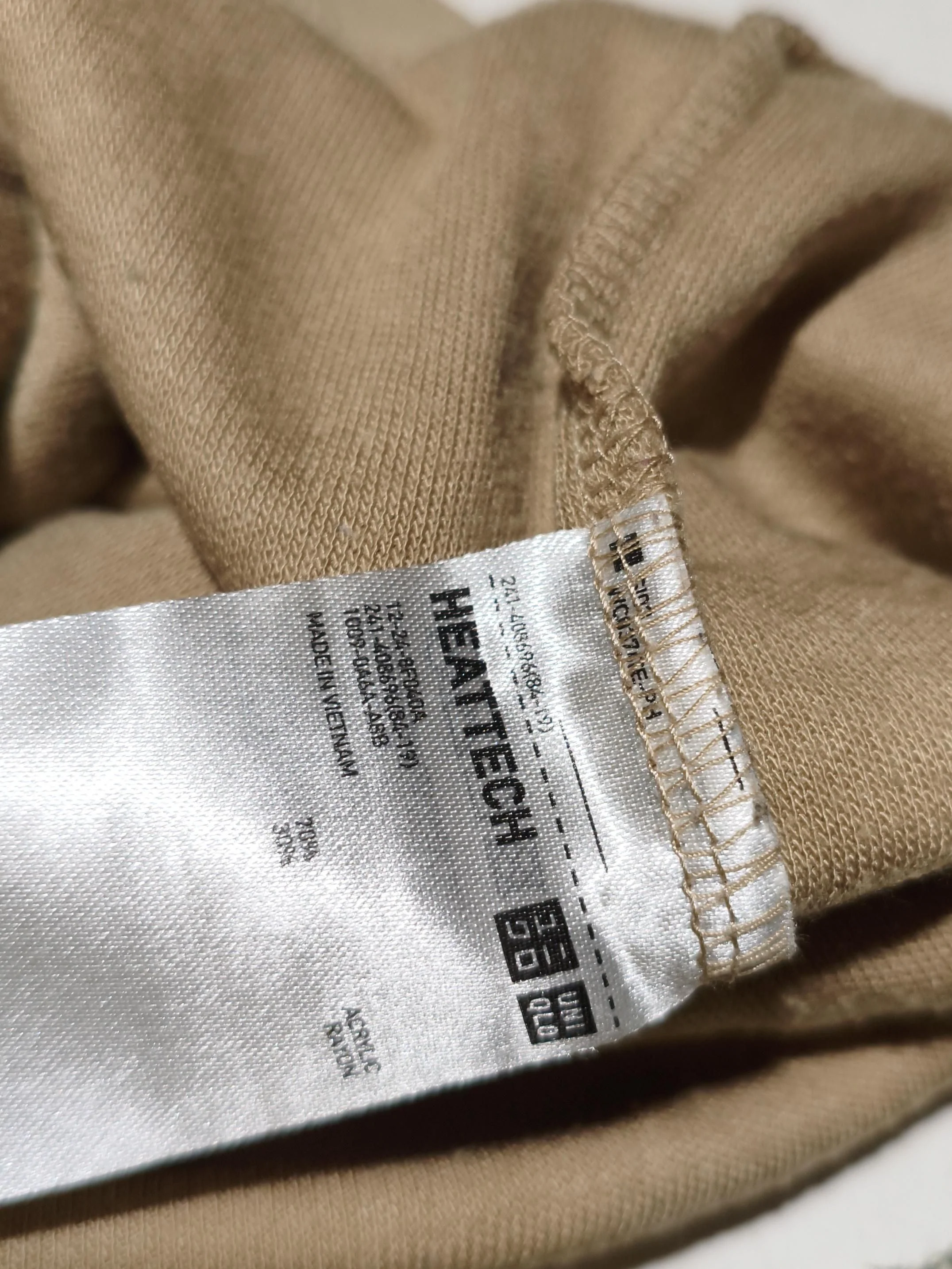 Uniqlo Women's Top S Tan Acrylic with Rayon Long Sleeve Roll Neck Basic - Image 6