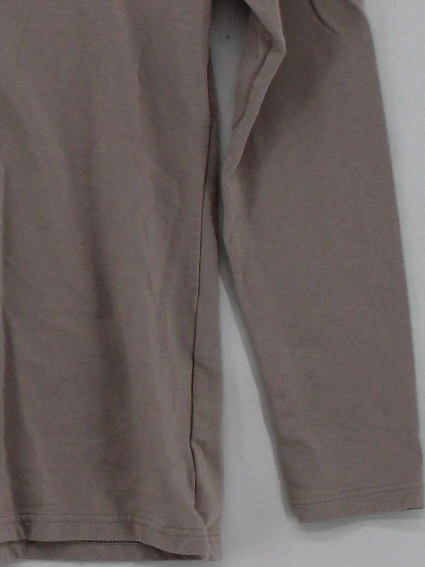 Uniqlo Women's Top S Tan Cotton with Acrylic, Elastane Basic - Image 4