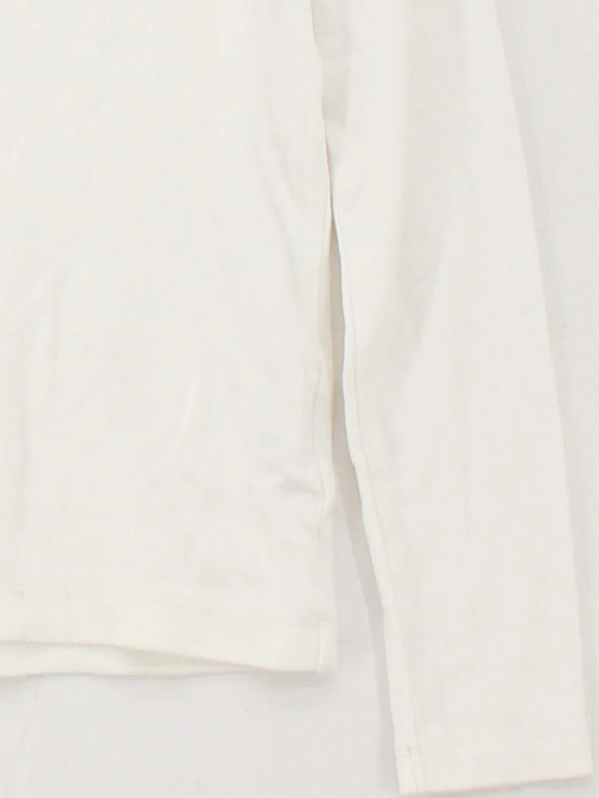 Uniqlo Women's Top S White 100% Other Long Sleeve Roll Neck Basic - Image 4