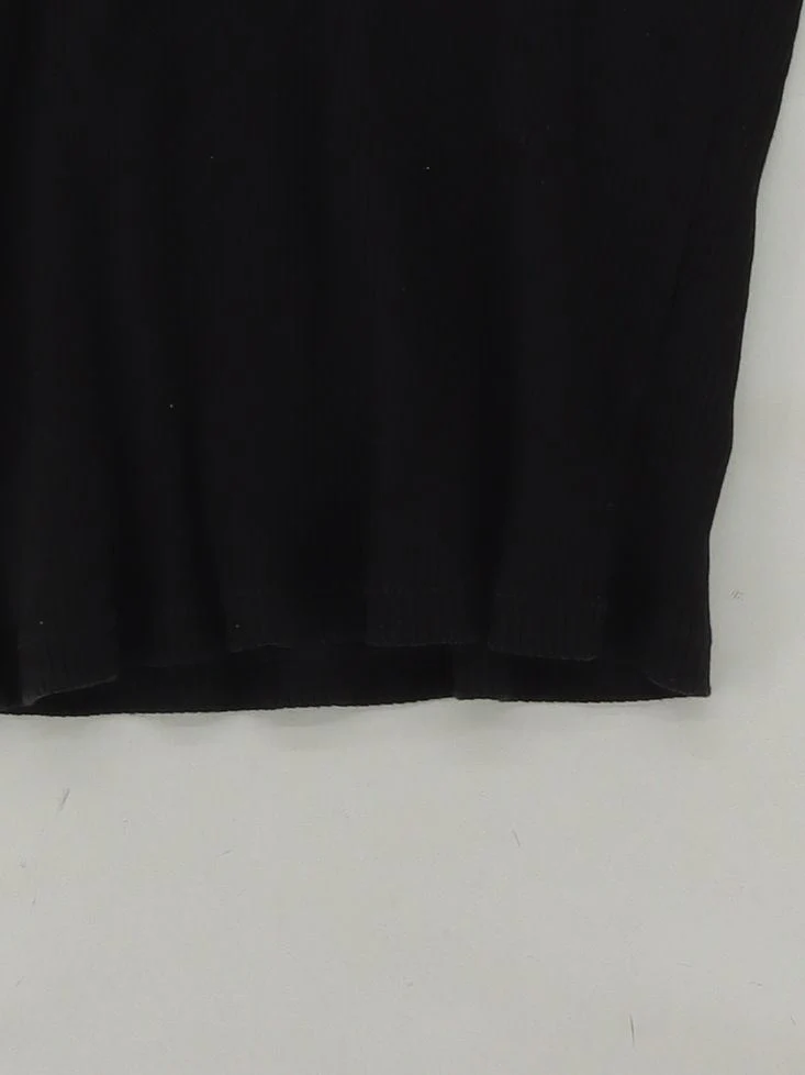 Uniqlo Women's Top XS Black Cotton with Elastane Long Sleeve High Neck Basic - Image 4