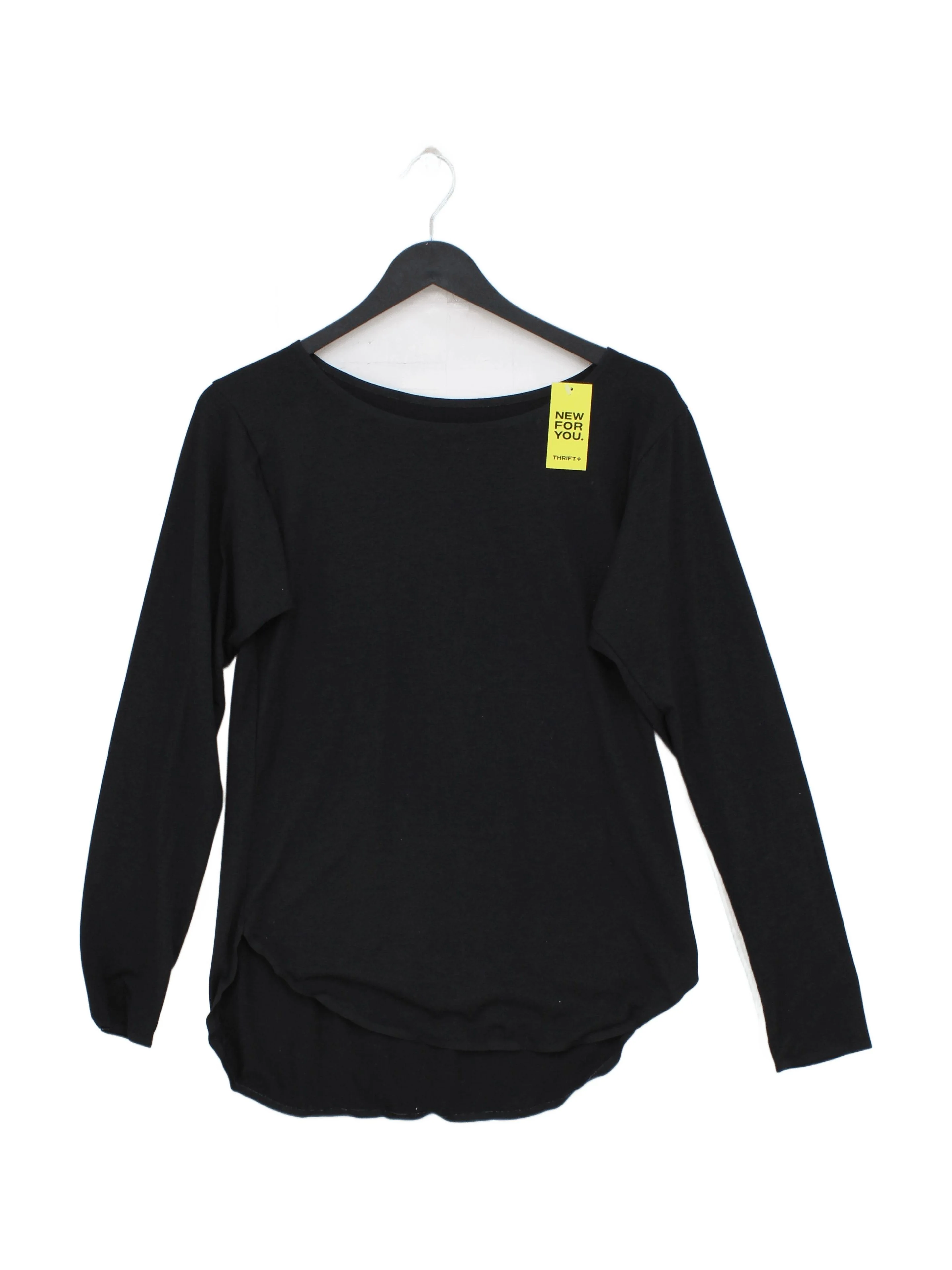 Uniqlo Women's Top XS Black Polyester with Lyocell Modal, Elastane Basic