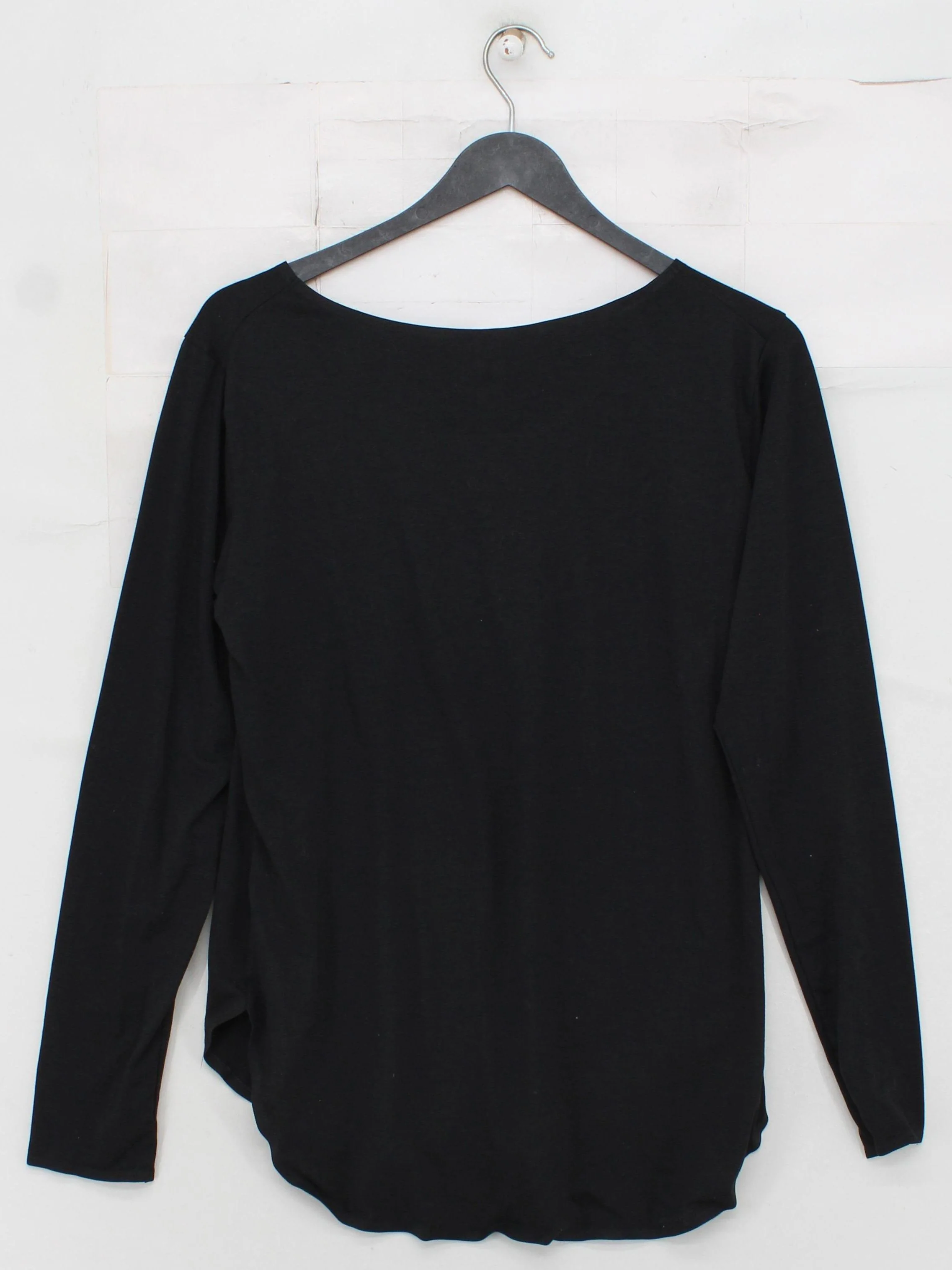 Uniqlo Women's Top XS Black Polyester with Lyocell Modal, Elastane Basic - Image 2