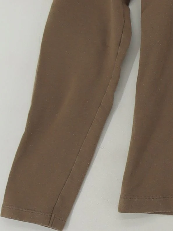 Uniqlo Women's Top XS Brown Cotton with Acrylic, Elastane Basic - Image 4