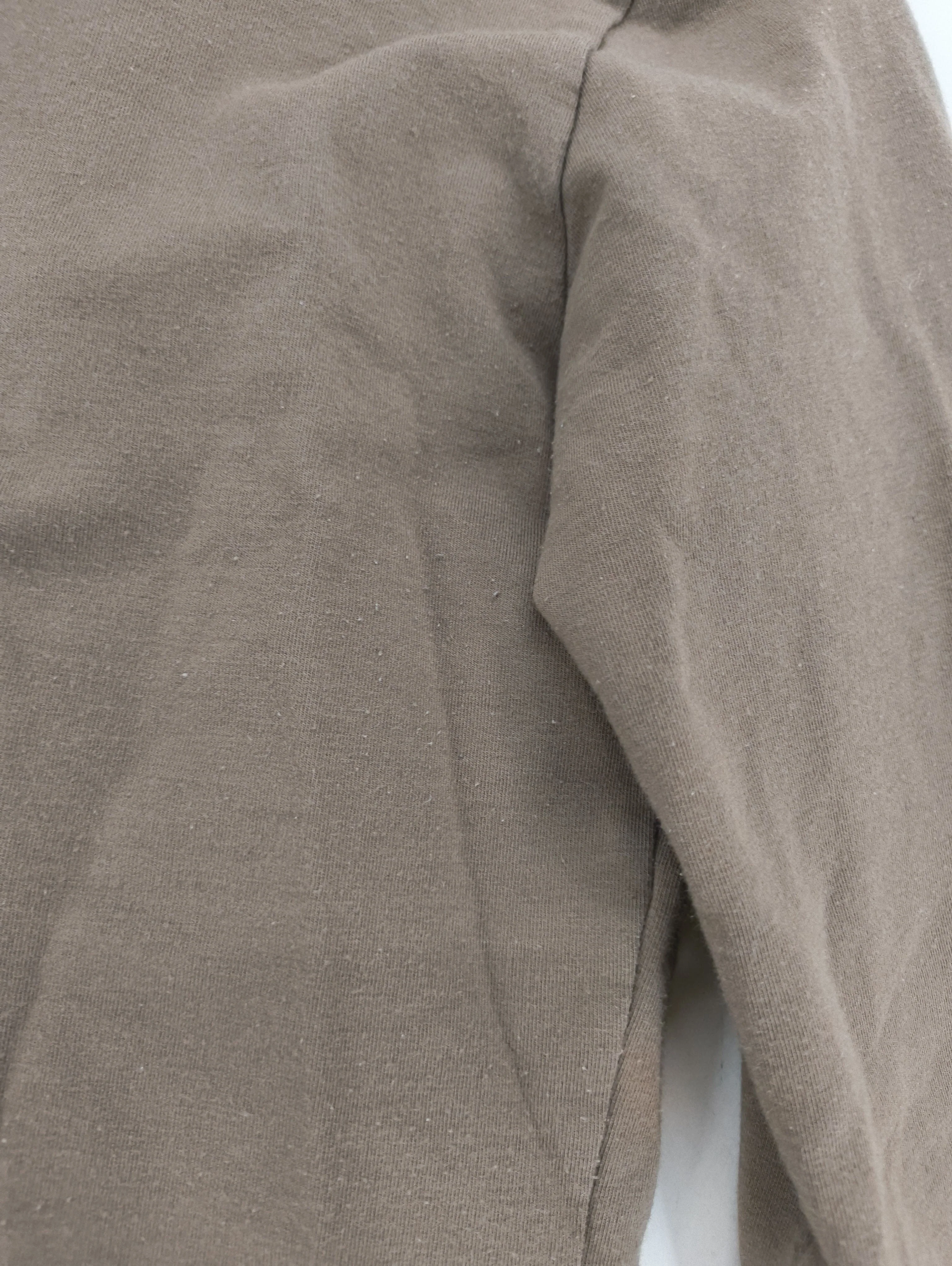 Uniqlo Women's Top XS Brown Cotton with Acrylic, Elastane Basic - Image 5