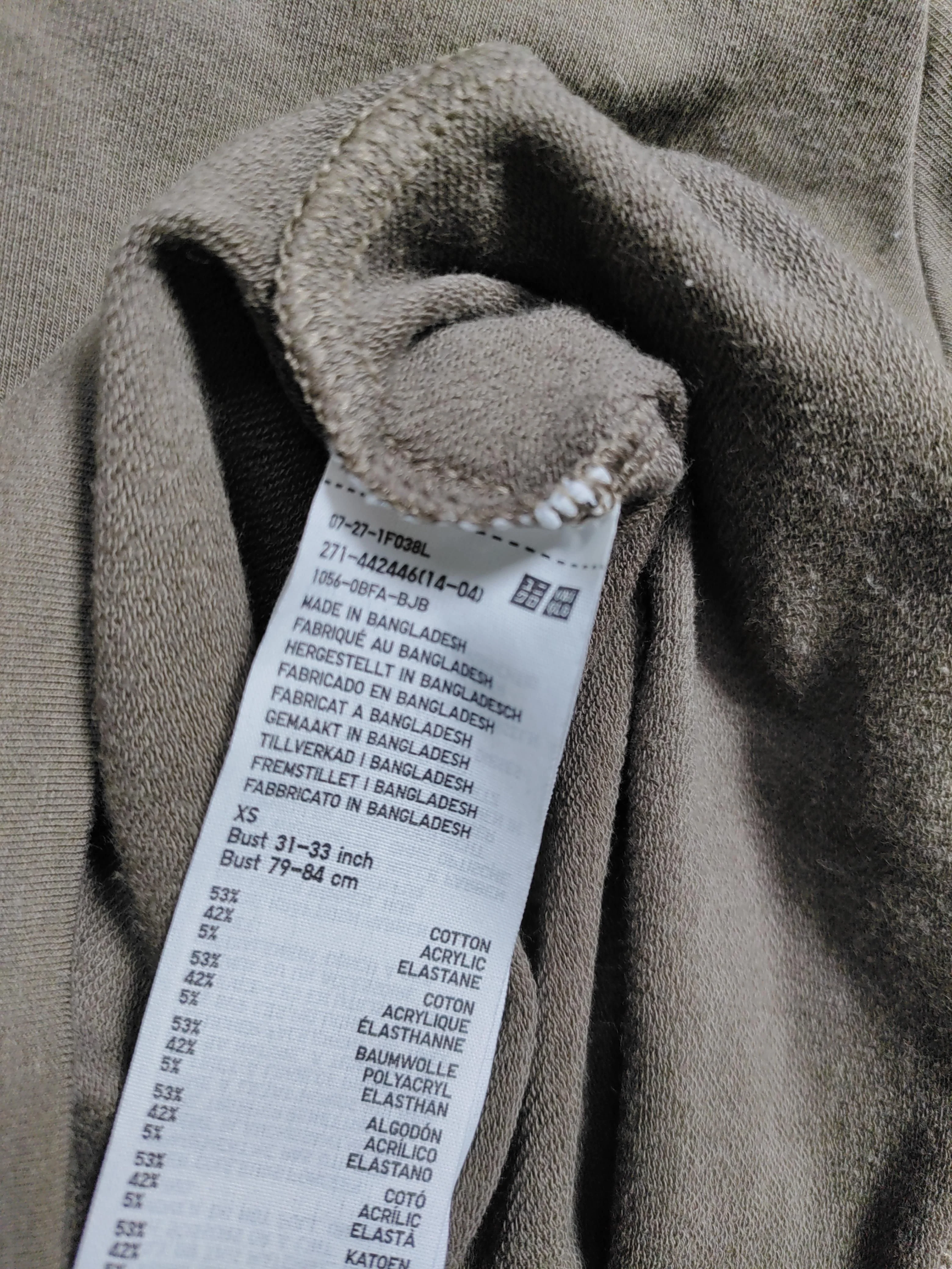 Uniqlo Women's Top XS Brown Cotton with Acrylic, Elastane Basic - Image 6