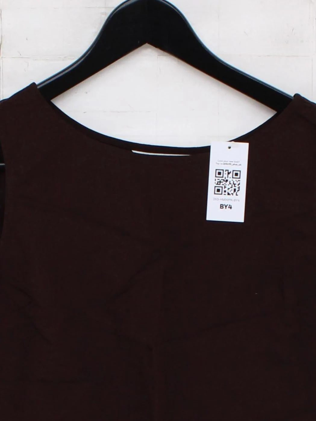 Uniqlo Women's Top XS Brown Viscose with Linen, Cotton Basic - Image 3