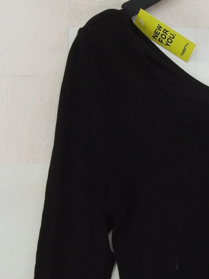 Uniqlo Women's Top XXL Black Acrylic with Polyamide, Viscose, Elastane Basic - Image 4