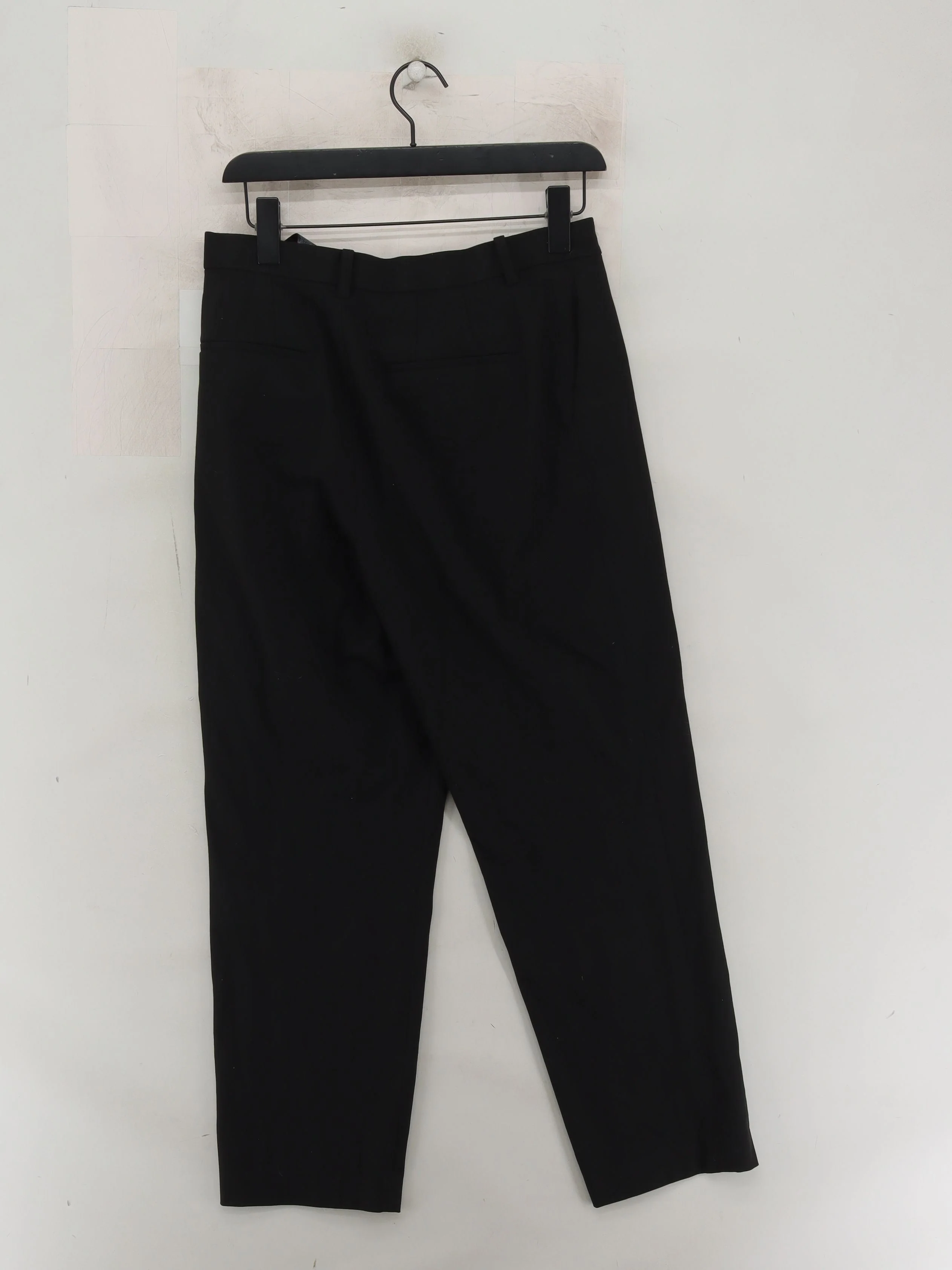 Uniqlo Women's Trousers M Black Polyester with Viscose, Elastane Tapered Chino - Image 2